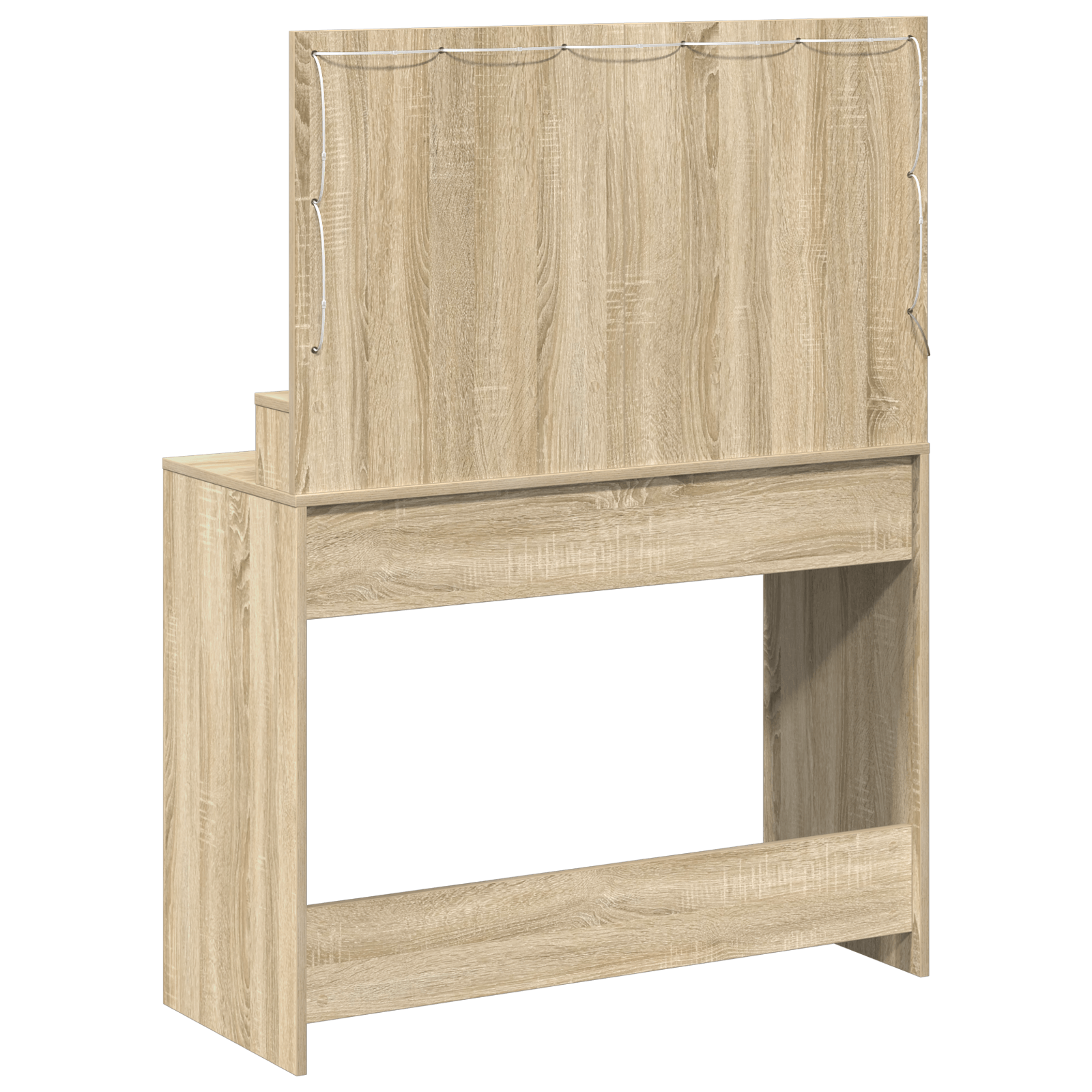 Masa de toaleta cu lumini LED, stejar sonoma, 100x41x135 cm — imaginea 6