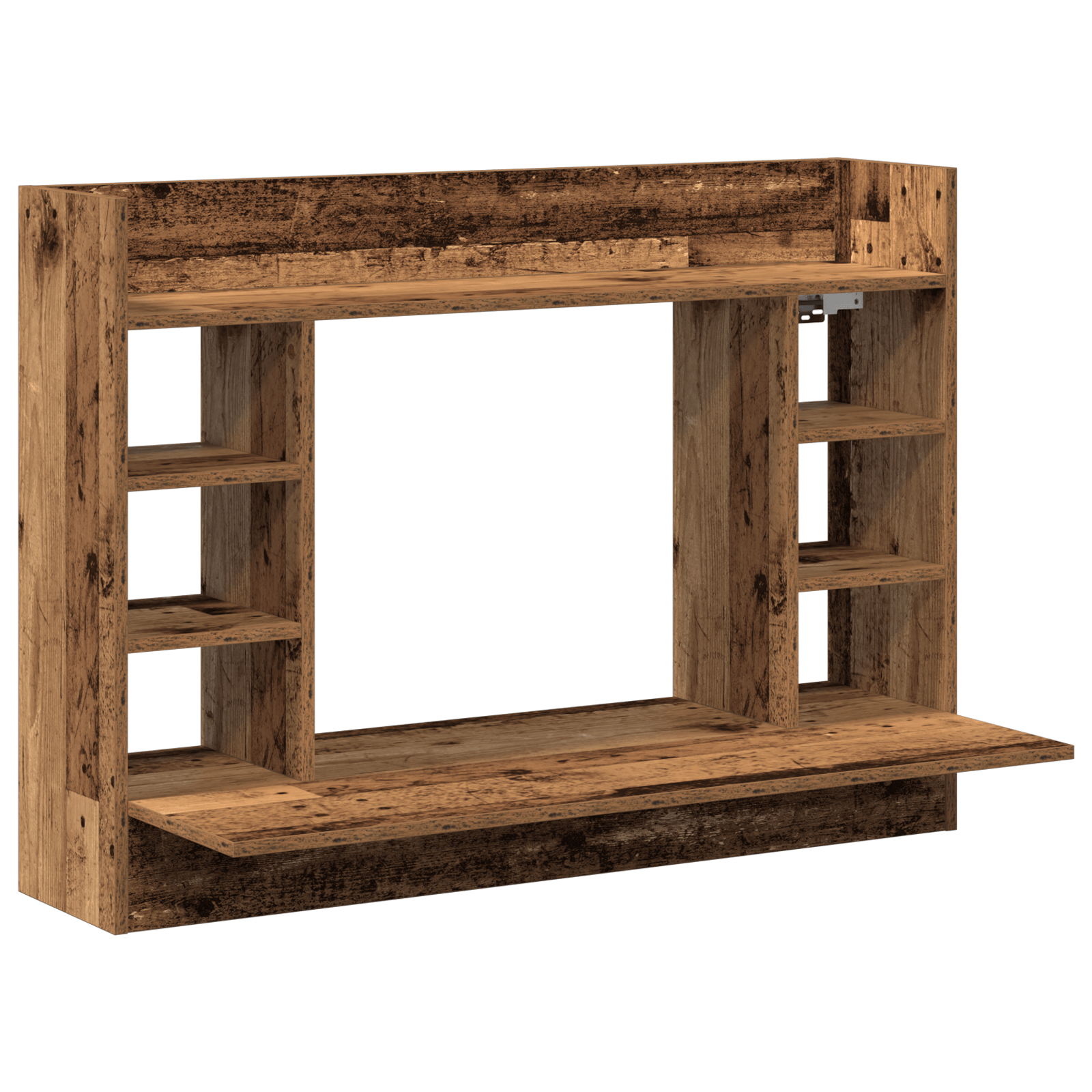 Birou Montat pe Perete Stejar Vechi 105x48x75 cm Lemn Prelucrat — imaginea 2