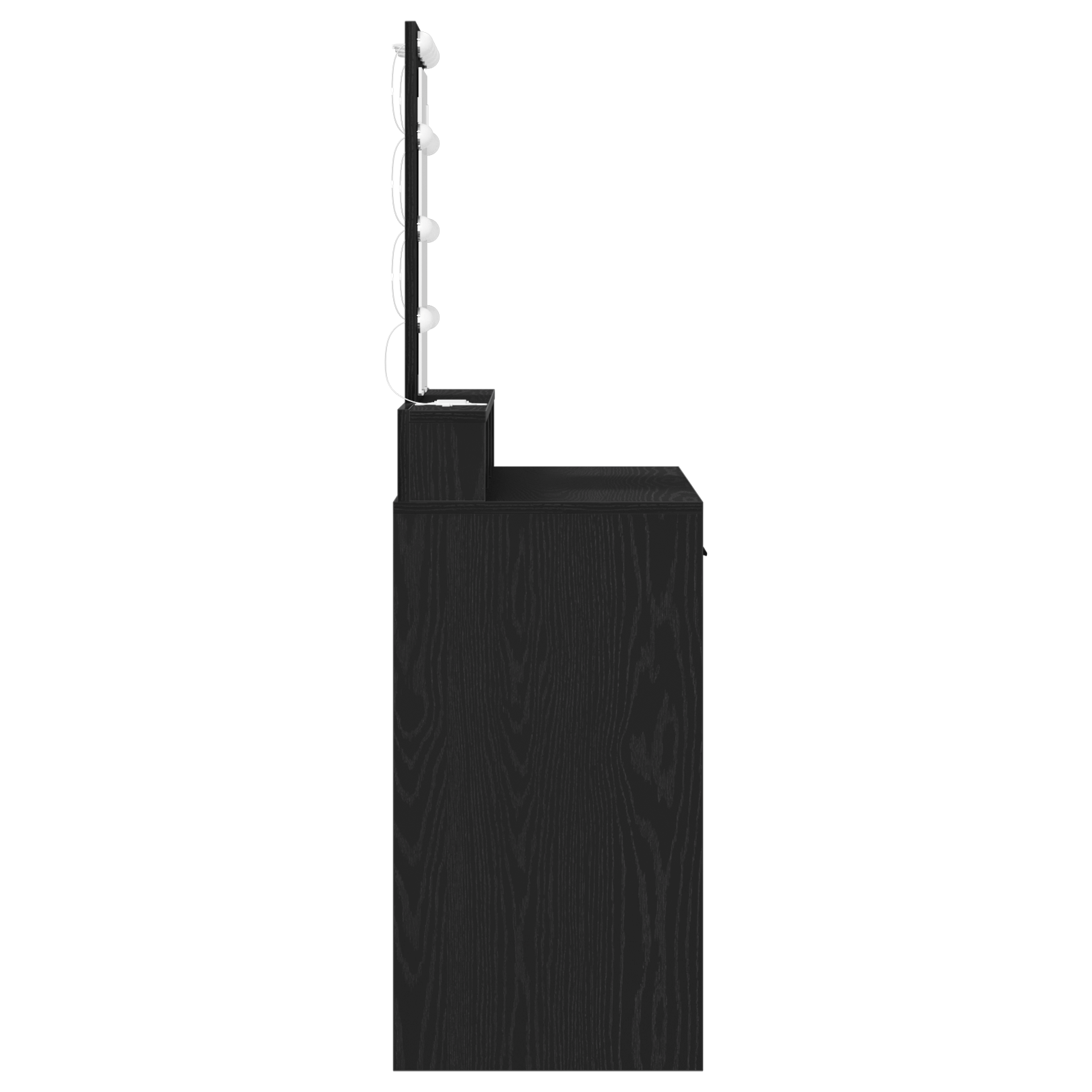 Masa de toaleta cu LED, stejar negru, 100x41x140 cm — imaginea 6