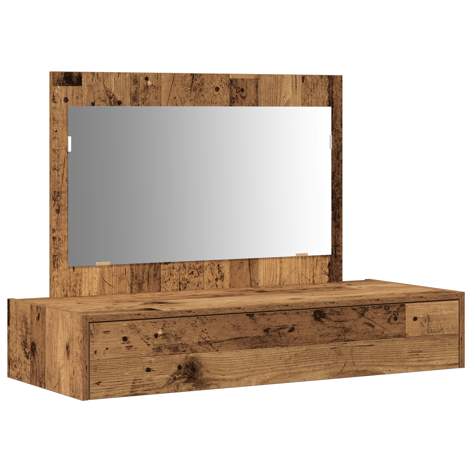 Masa de toaleta suspendata, lemn vintage, 100x40x70 cm — imaginea 2