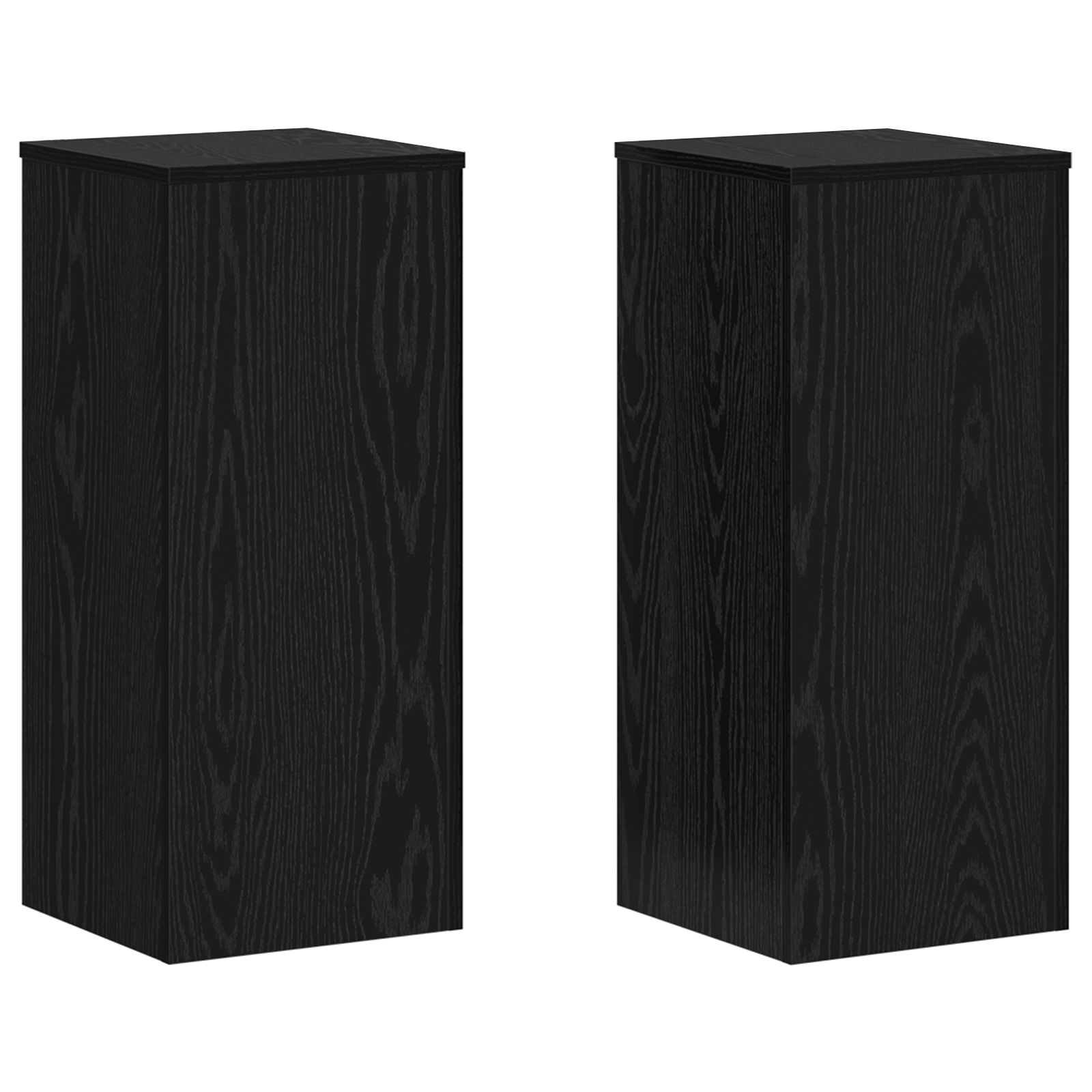 Suporturi pentru plante 2 buc Stejar Negru 30x30x70 cm Lemn prelucrat — imaginea 2