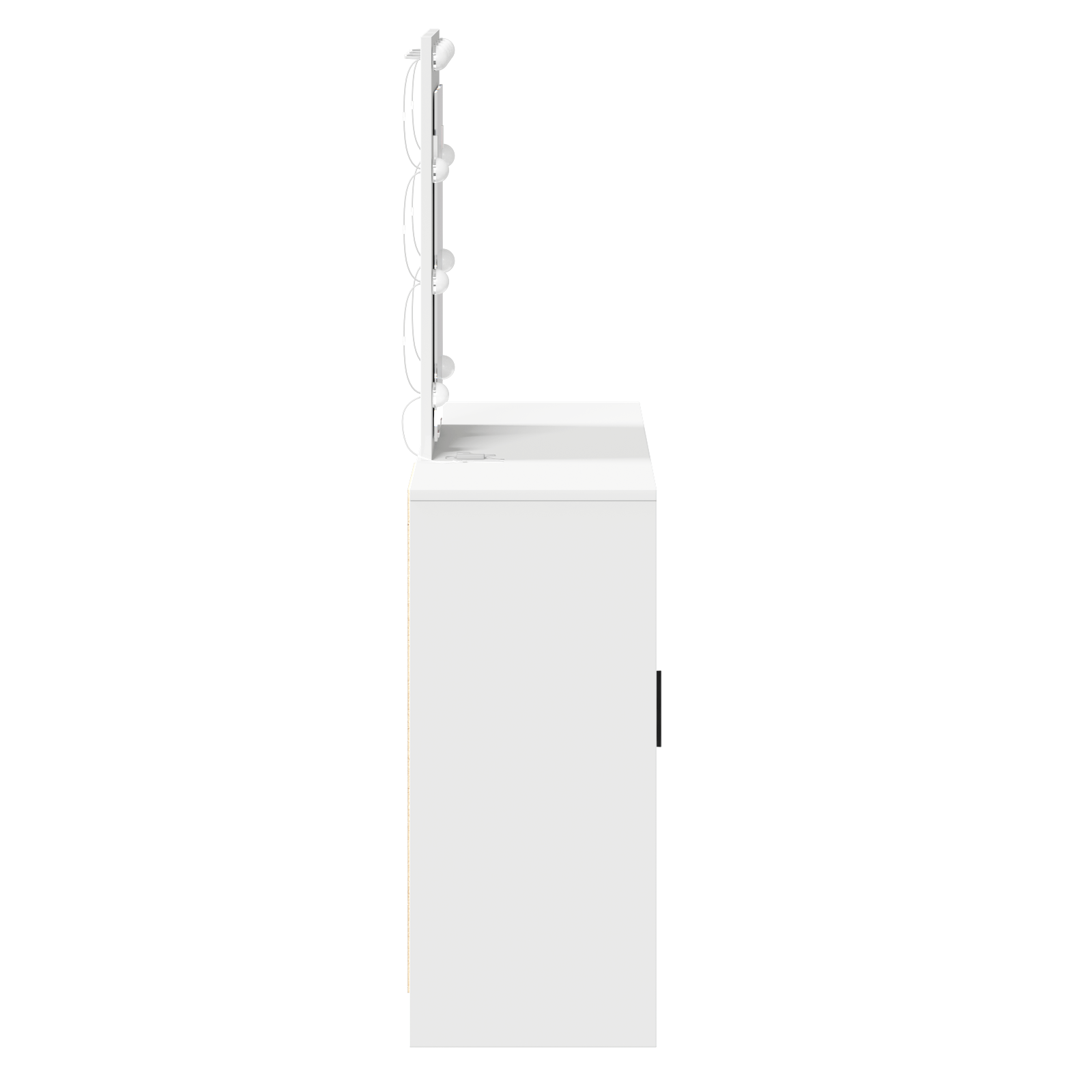 Masa de toaleta cu LED, alb, 102x33x135 cm — imaginea 6