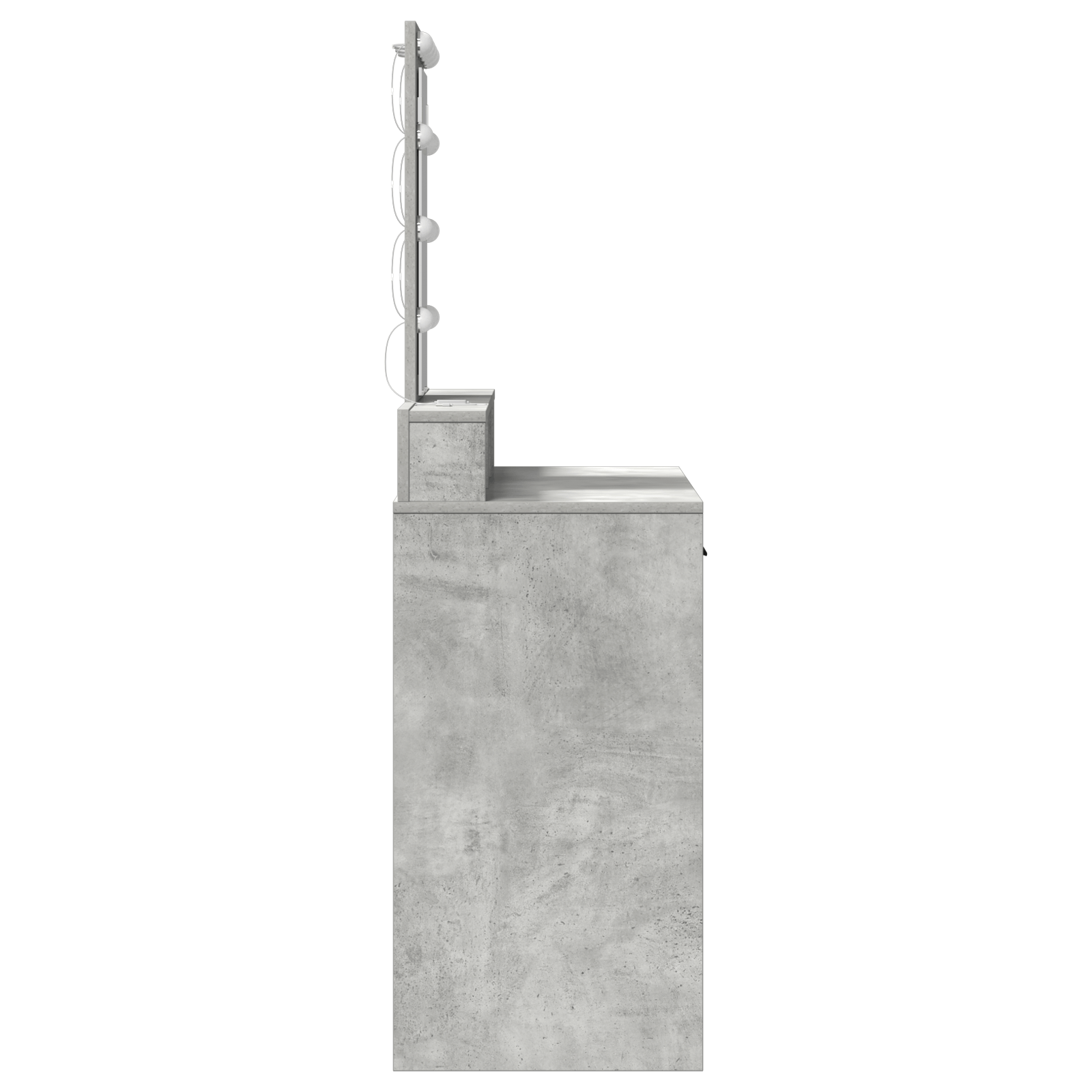 Masa de toaleta cu lumini LED Gri Concret 100x41x140 cm — imaginea 6