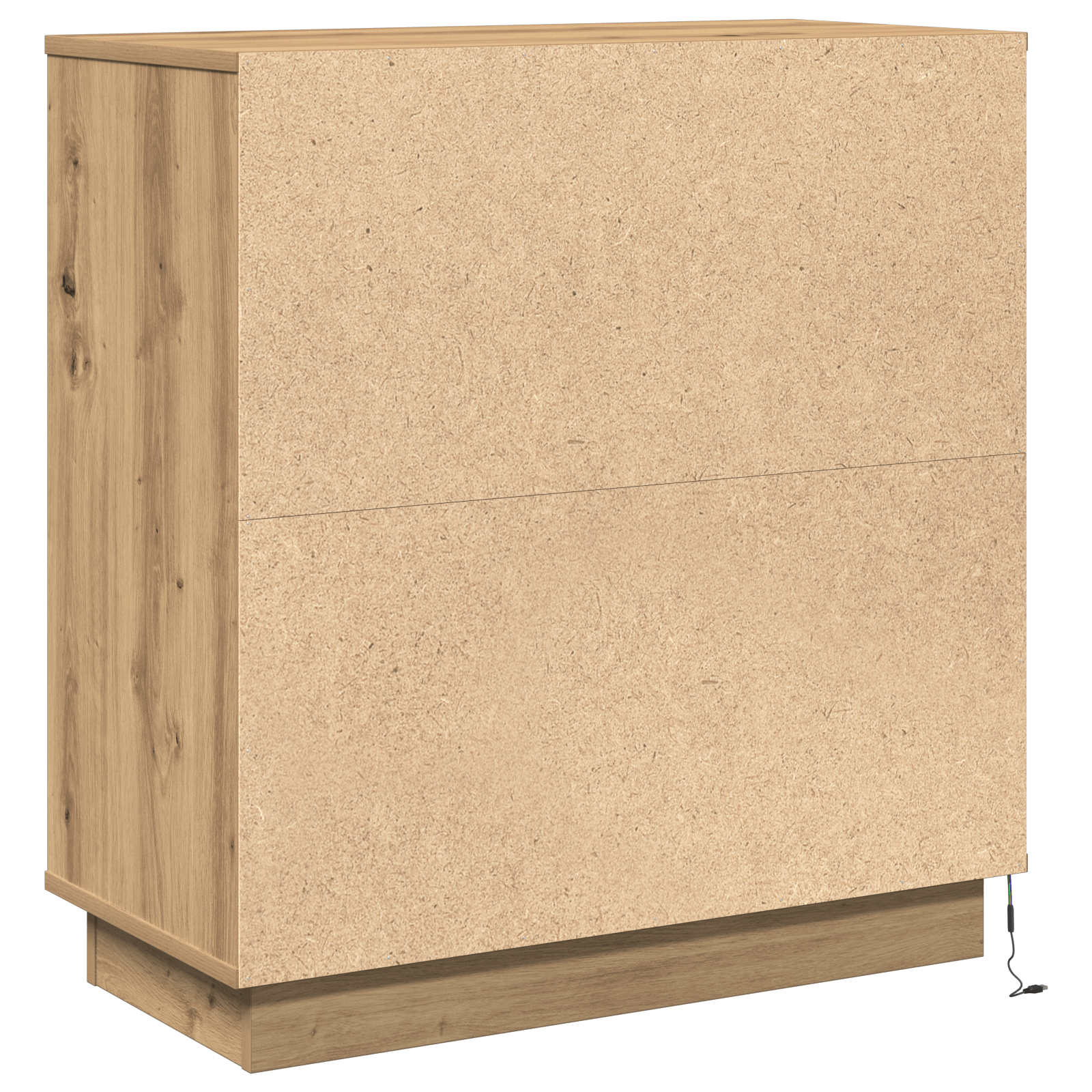 Noptiera cu LED, stejar artizanal, 71x34,5x75 cm lemn prelucrat — imaginea 6