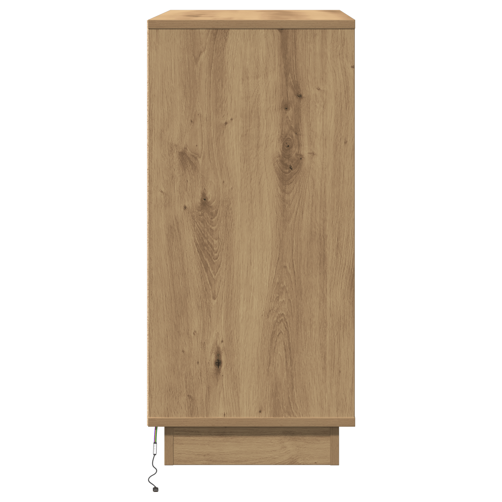 Noptiera cu LED, stejar artizanal, 71x34,5x75 cm lemn prelucrat — imaginea 8