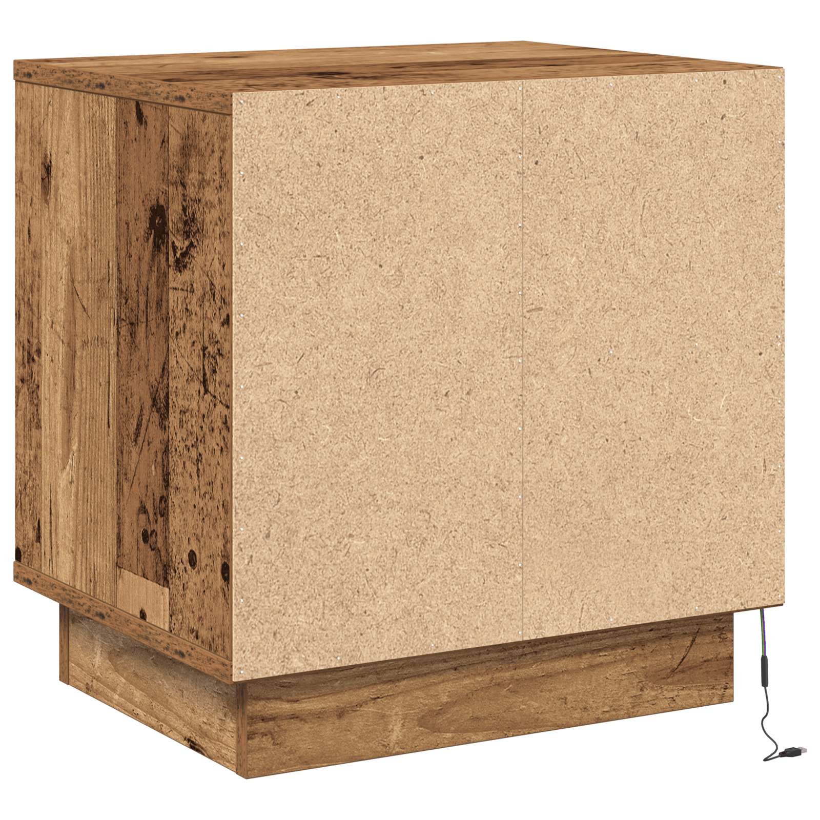 noptiera cu lumini LED Lemn vechi 44x34,5x45 cm — imaginea 8