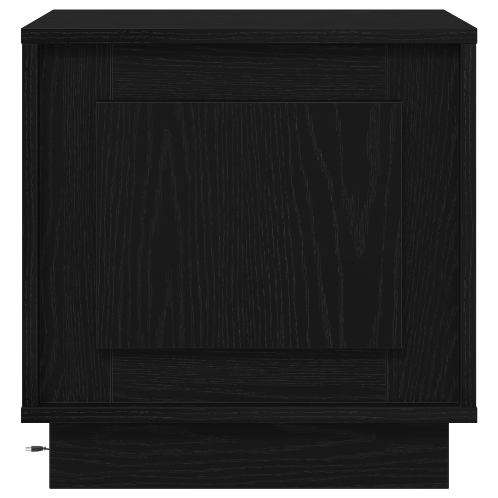 Noptiera cu Lumini LED Stejar Negru 44x34,5x45 cm — imaginea 6