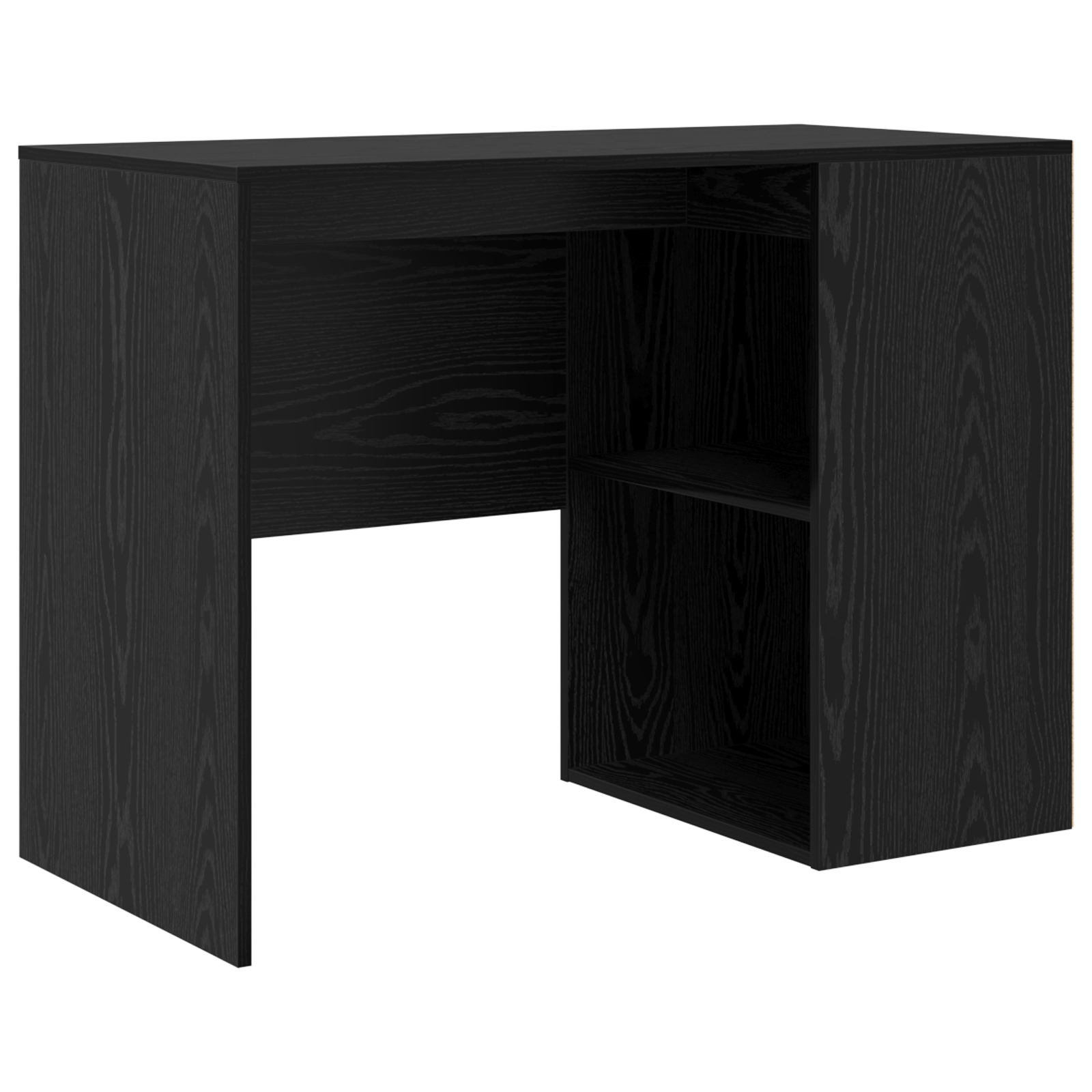 birou de scris stejar negru lemn prelucrat compact — imaginea 2