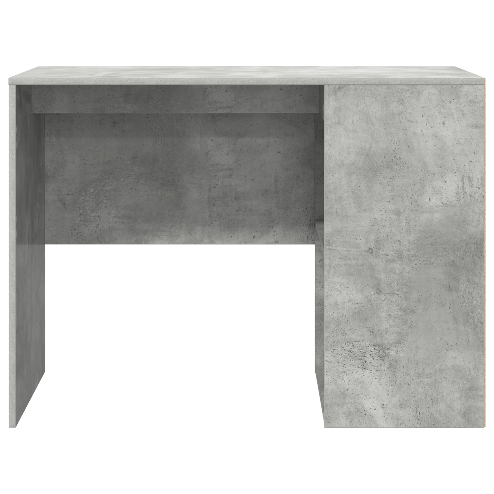 Birou de Scriere Gri Beton Lemn Compozit Compact Depozitare — imaginea 4