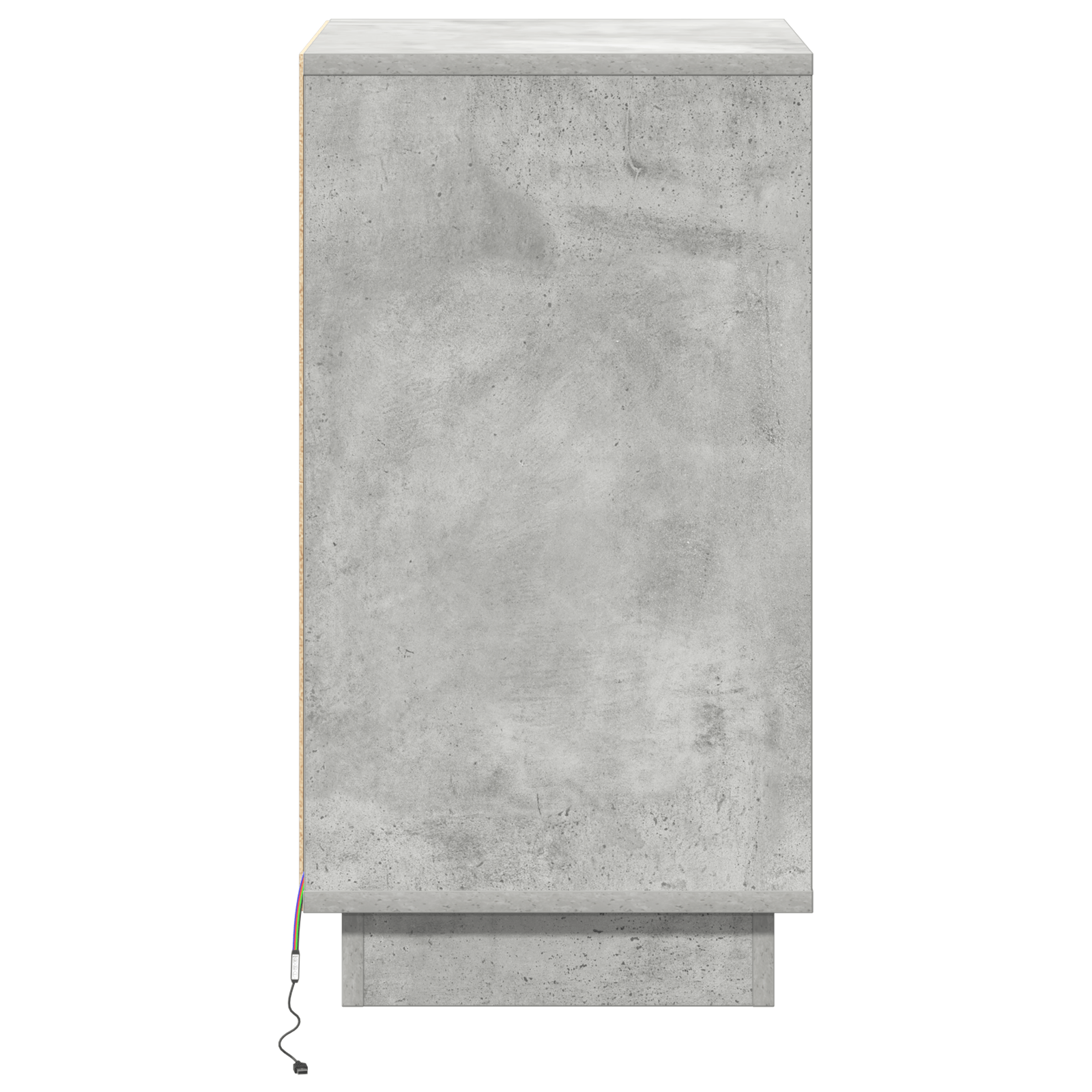 Noptiera cu Iluminare LED Gri Beton 39x34.5x65 cm Lemn Prelucrat — imaginea 7
