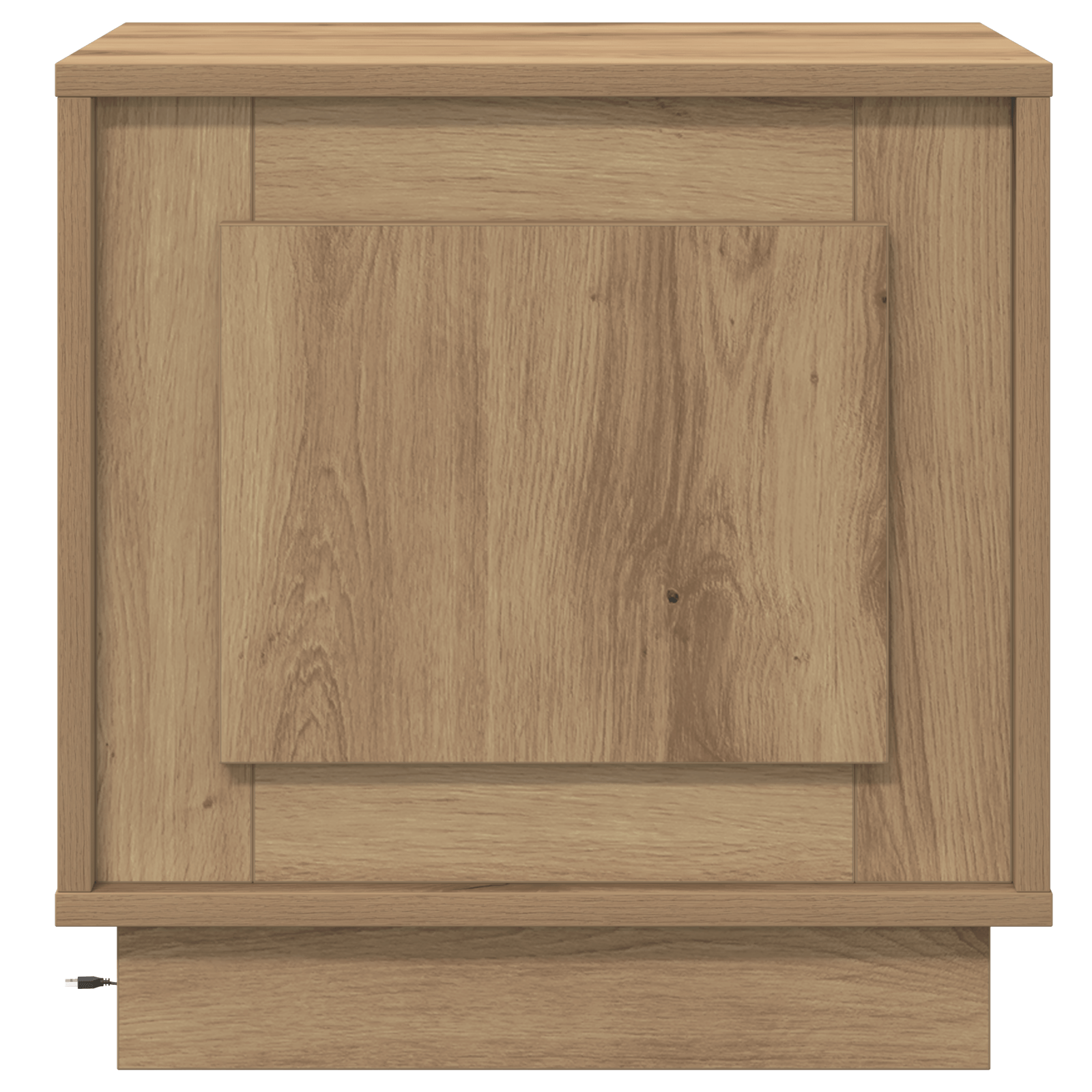 Noptiera cu Lumini LED Stejar Artisan 44x34,5x45 cm — imaginea 6