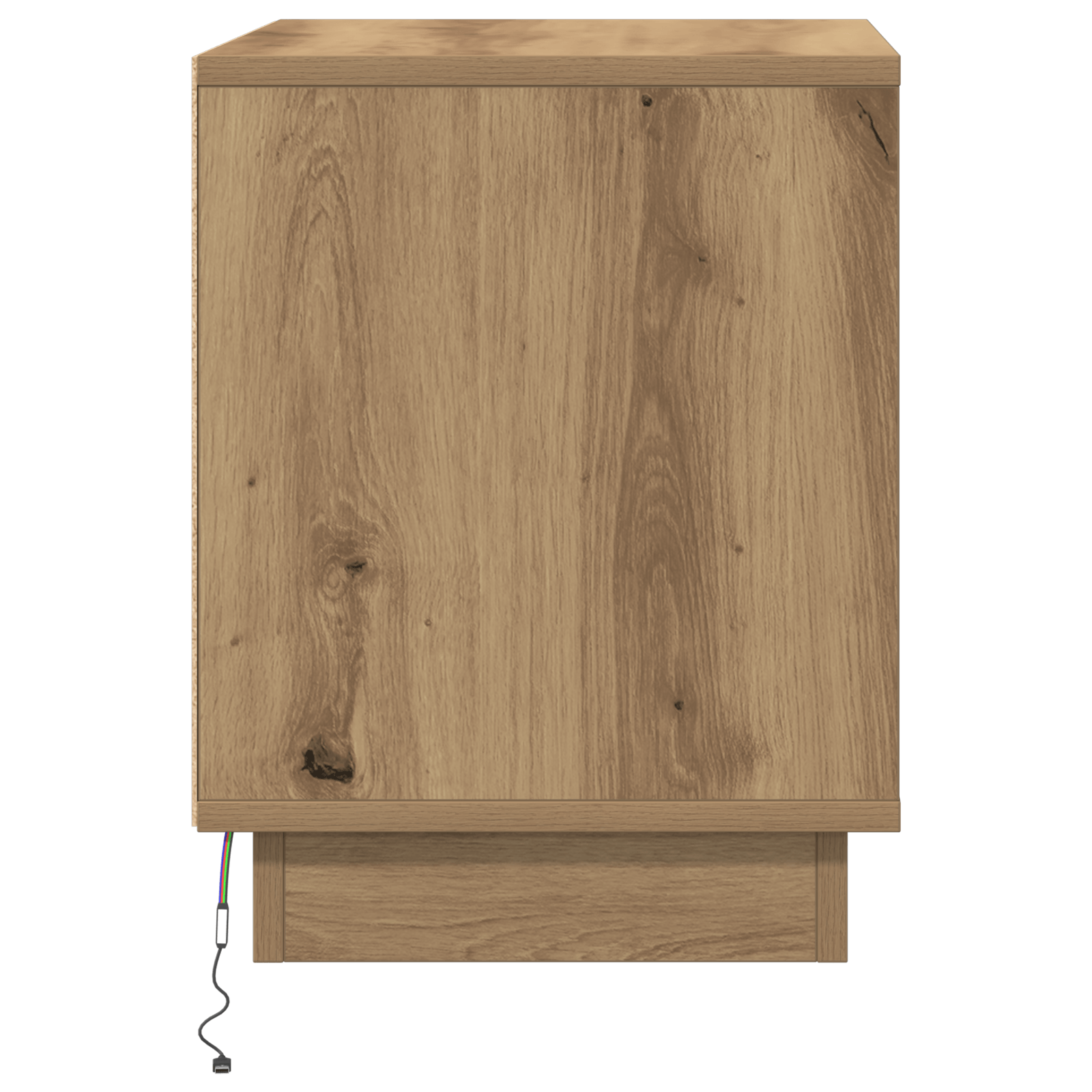 Noptiera cu Lumini LED Stejar Artisan 44x34,5x45 cm — imaginea 7