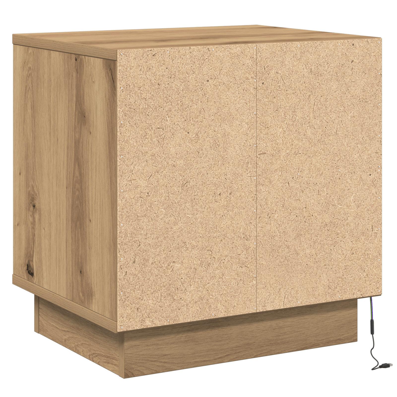 Noptiera cu Lumini LED Stejar Artisan 44x34,5x45 cm — imaginea 8