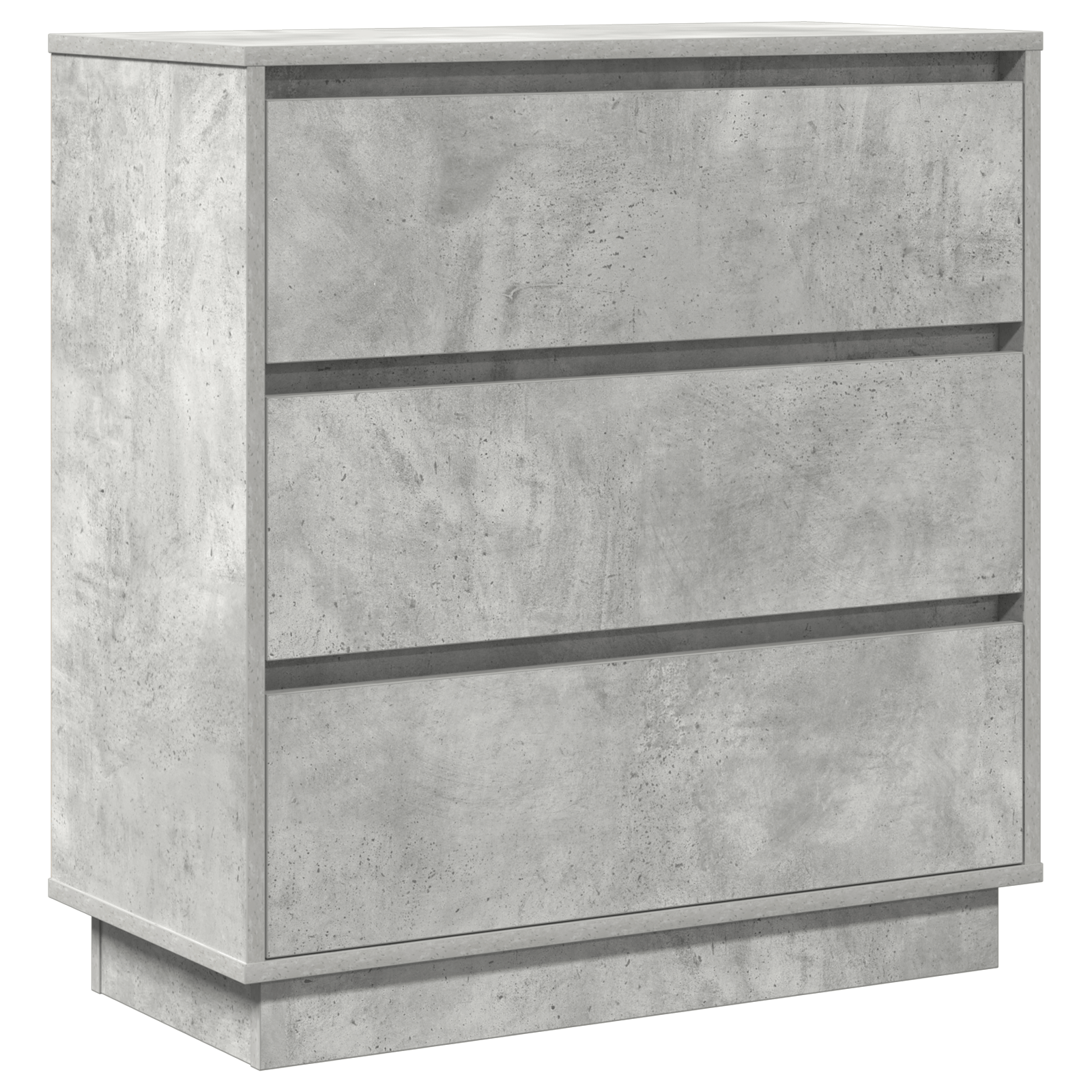 Noptiera cu LED, gri beton, 71x34,5x75 cm, lemn prelucrat — imaginea 2
