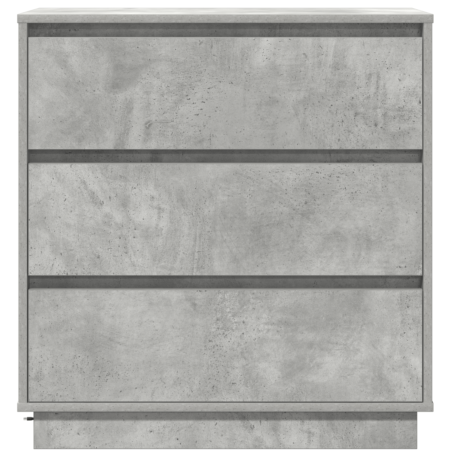 Noptiera cu LED, gri beton, 71x34,5x75 cm, lemn prelucrat — imaginea 6