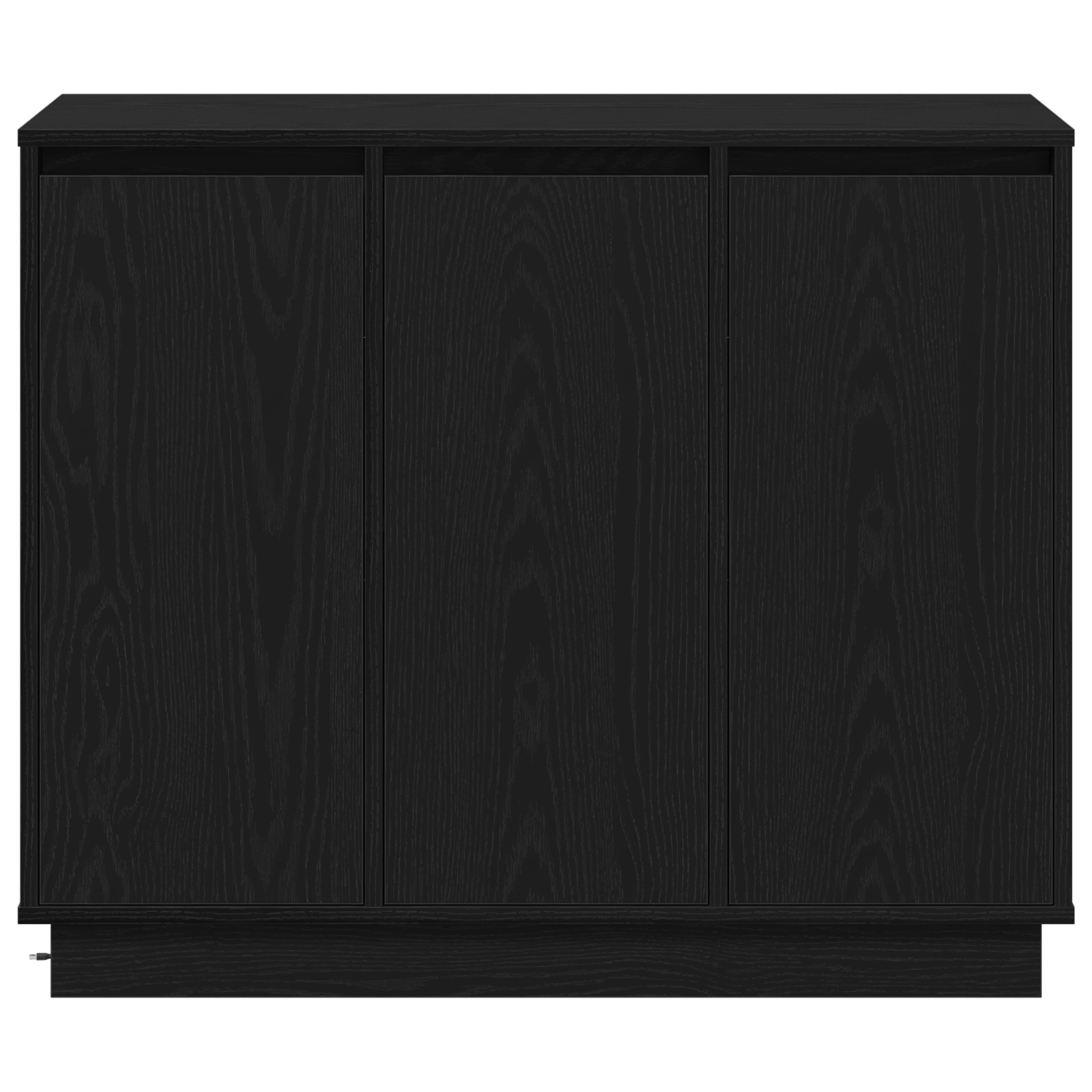 Dulap cu LED, stejar negru, 90x32x75 cm, lemn prelucrat — imaginea 7