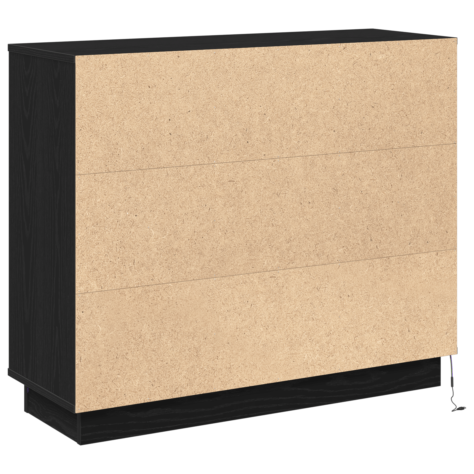 Dulap cu LED, stejar negru, 90x32x75 cm, lemn prelucrat — imaginea 9