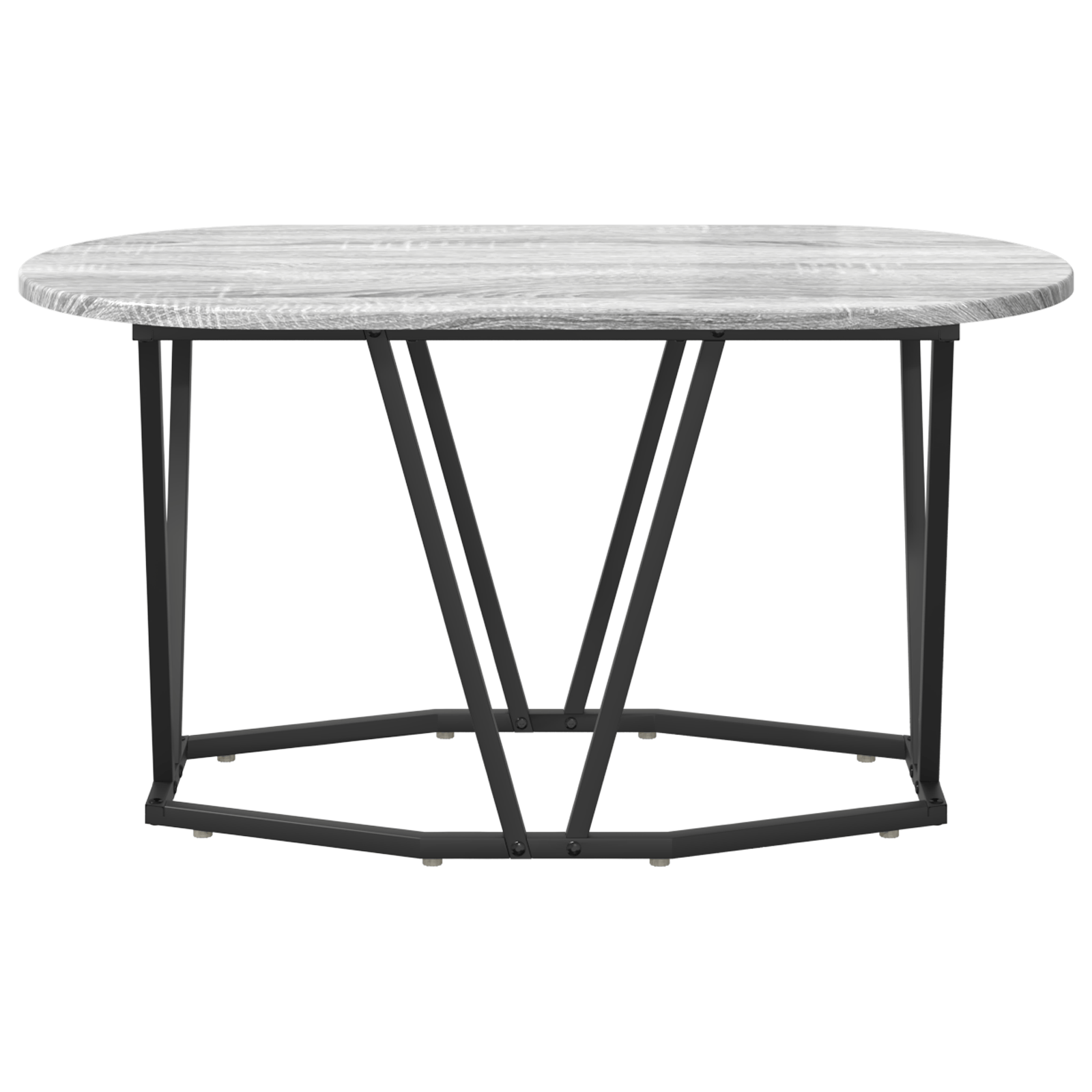 Masa de cafea gri Sonoma - 80x40x40.5 cm, facuta din lemn prelucrat si metal — imaginea 4