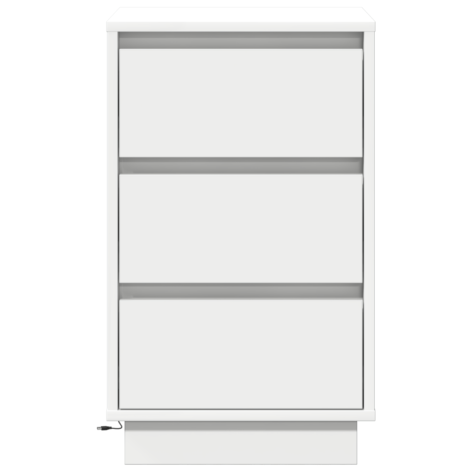 Noptiera cu LED Alb 39x34.5x65 cm Lemn prelucrat — imaginea 6