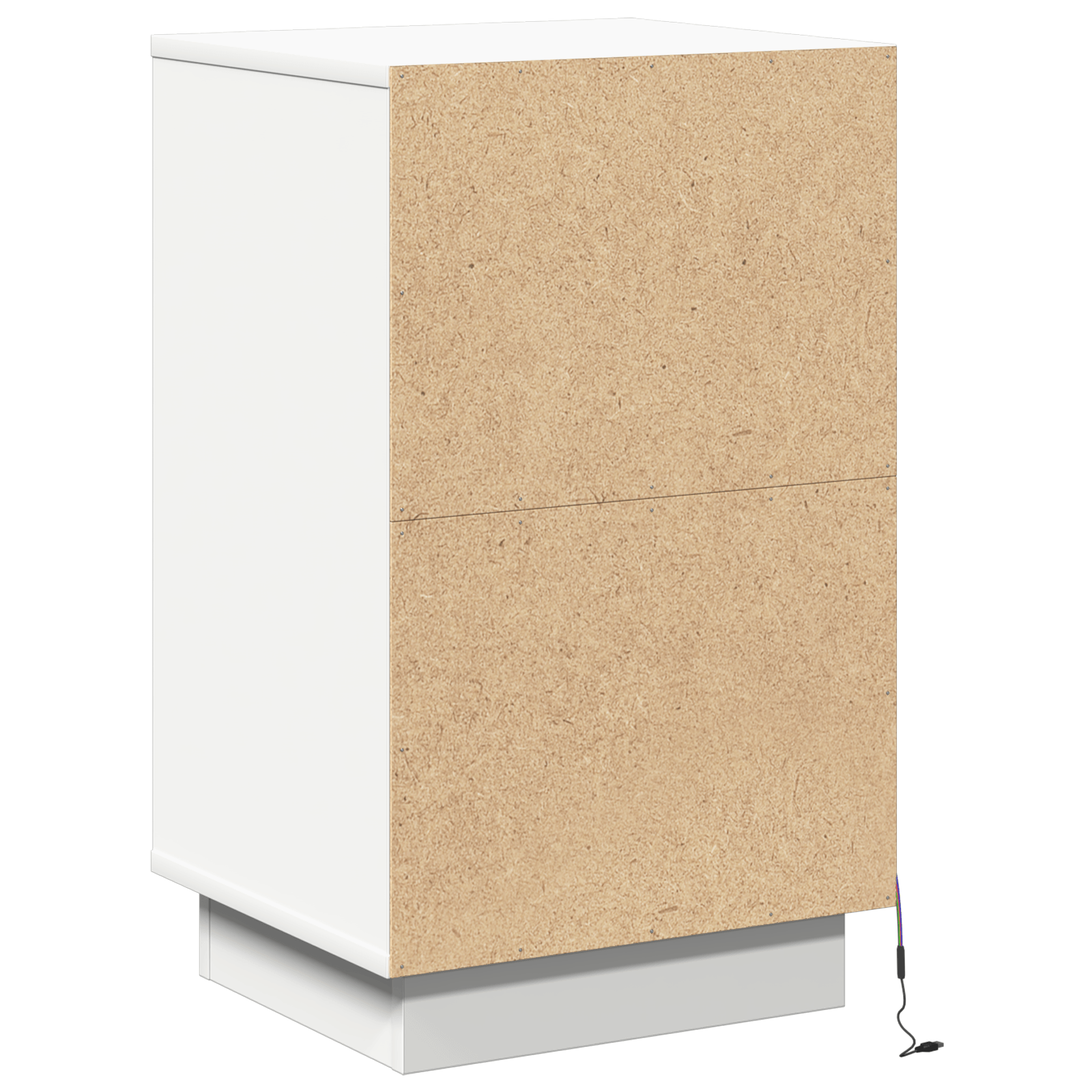 Noptiera cu LED Alb 39x34.5x65 cm Lemn prelucrat — imaginea 8