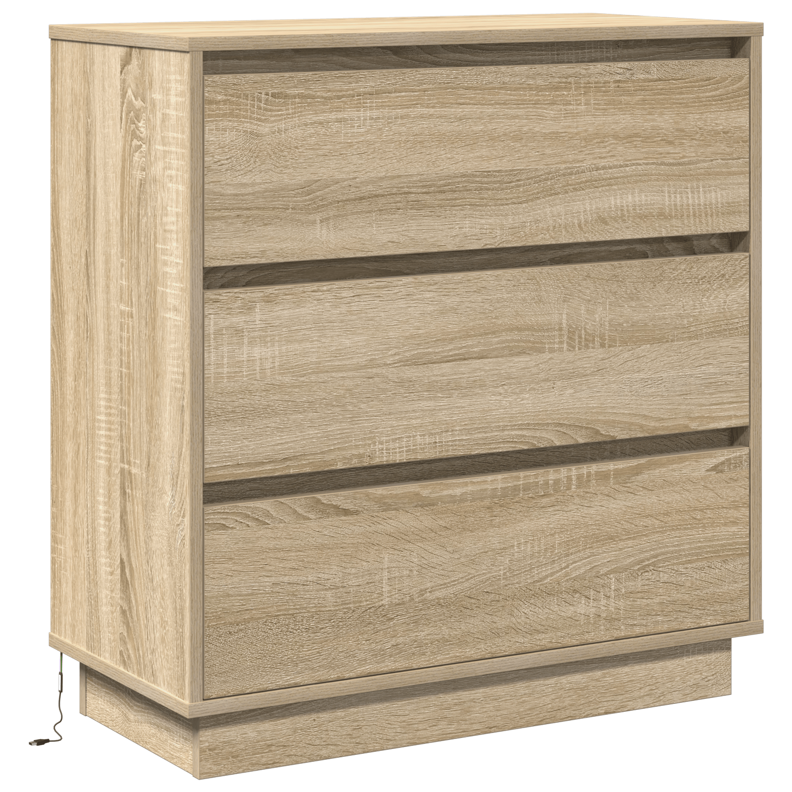 Noptiera cu LED, stejar sonoma, 71x34,5x75 cm, lemn prelucrat — imaginea 2