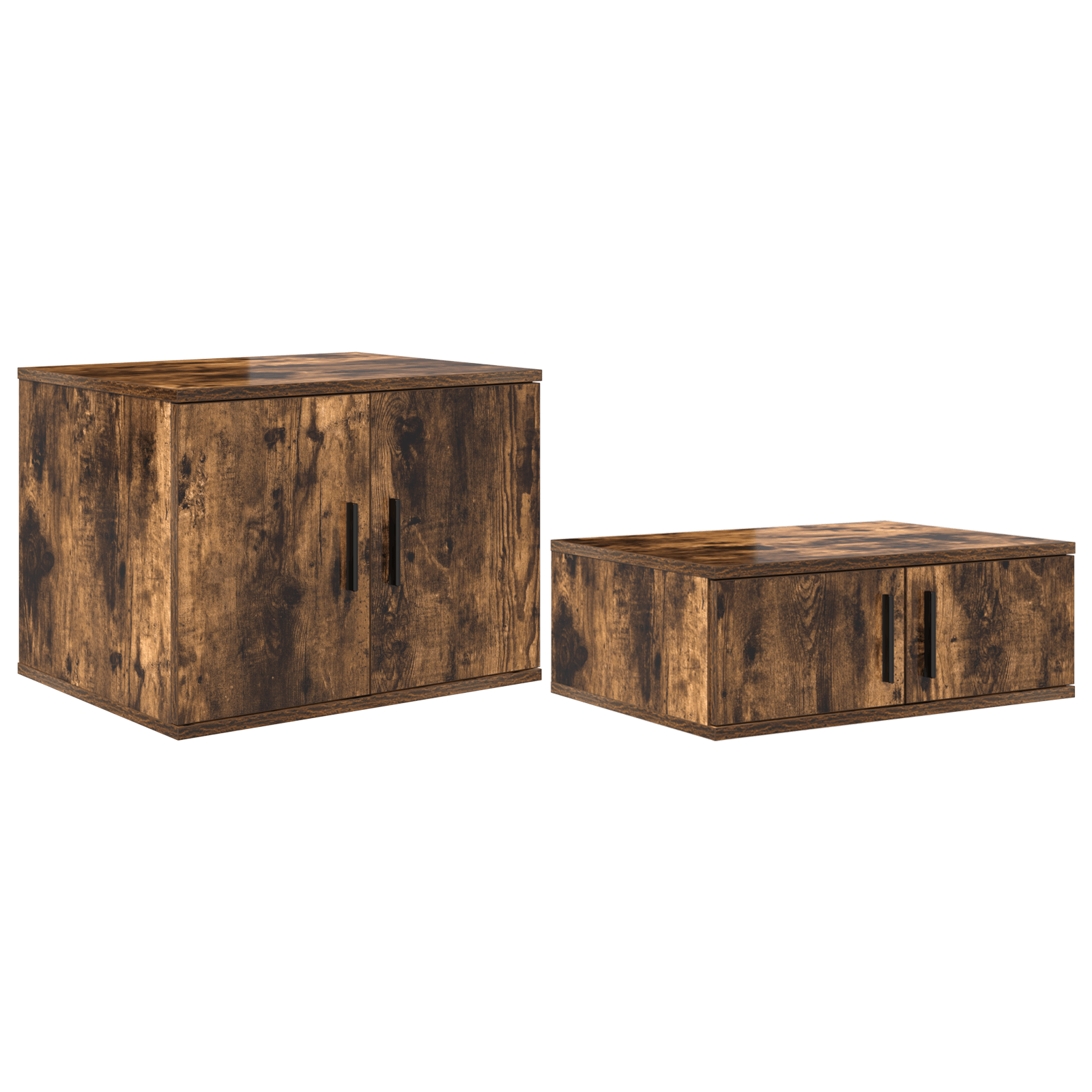 Dulap de depozitare din stejar fumuriu, 103x41x40 cm, din lemn ingineresc — imaginea 2