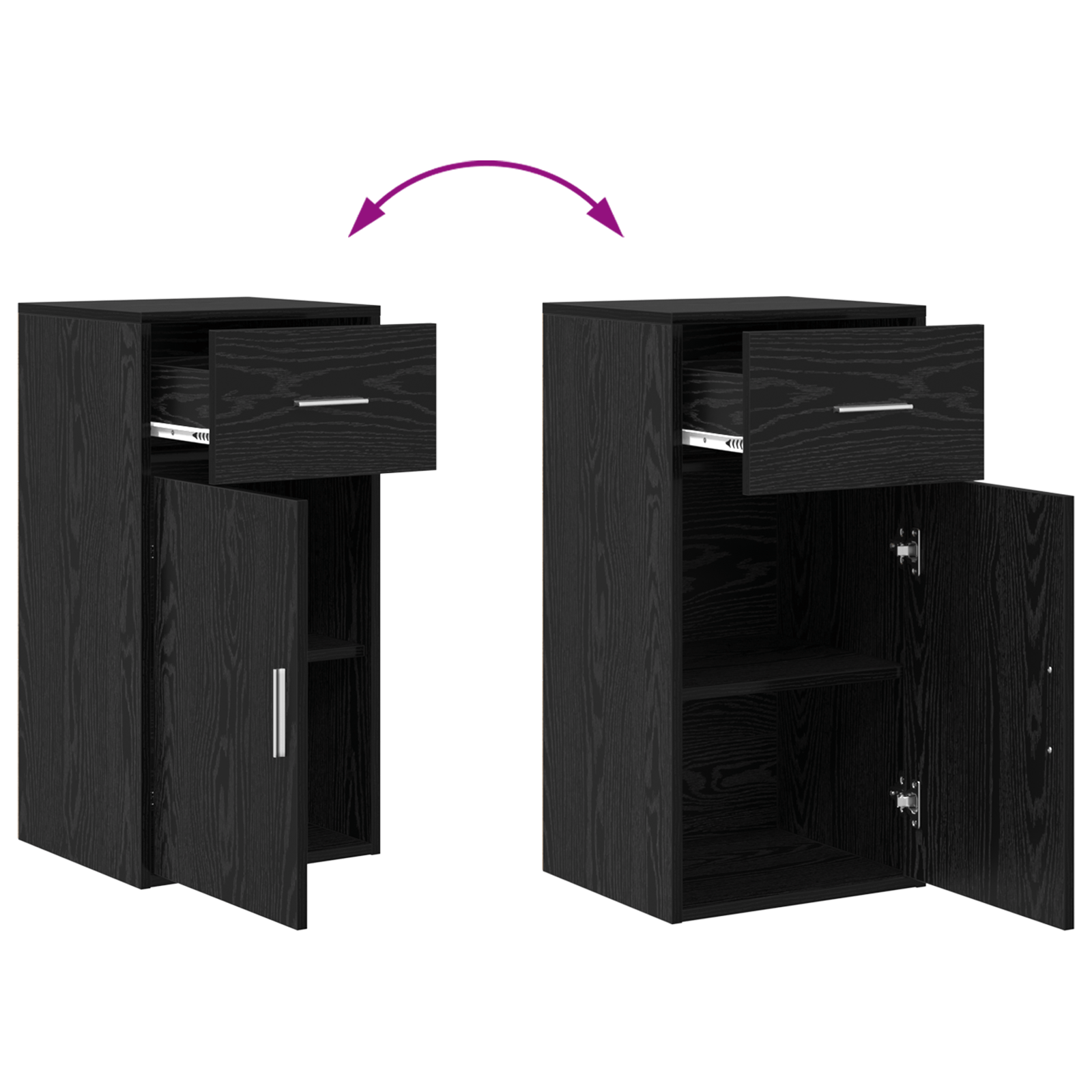 Cabinet de depozitare din stejar negru Stejar negru — imaginea 11