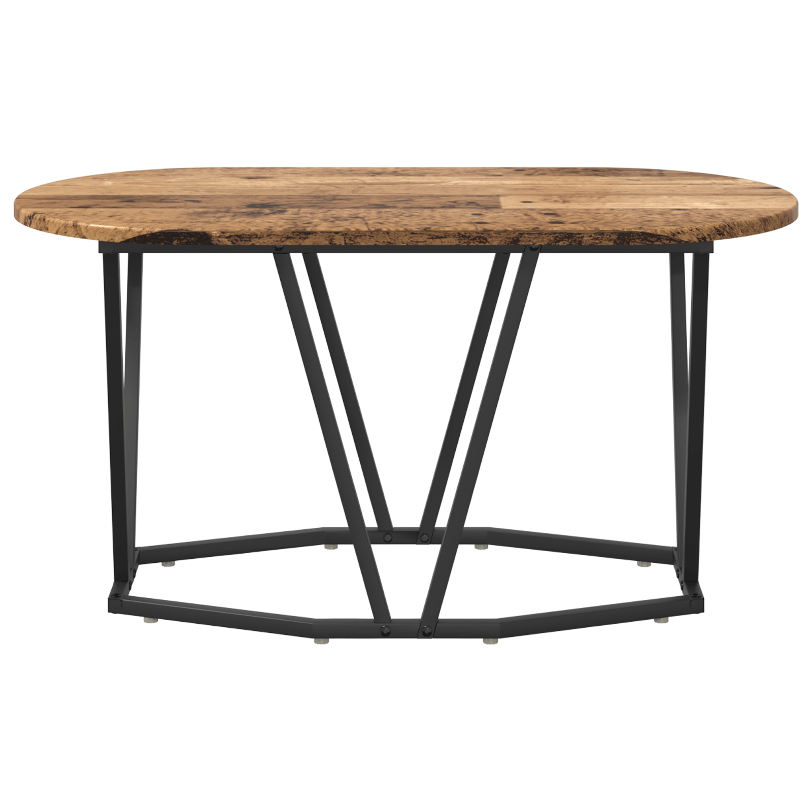 Masa de cafea, lemn vechi 80x40x40,5 cm lemn prelucrat si metal — imaginea 4