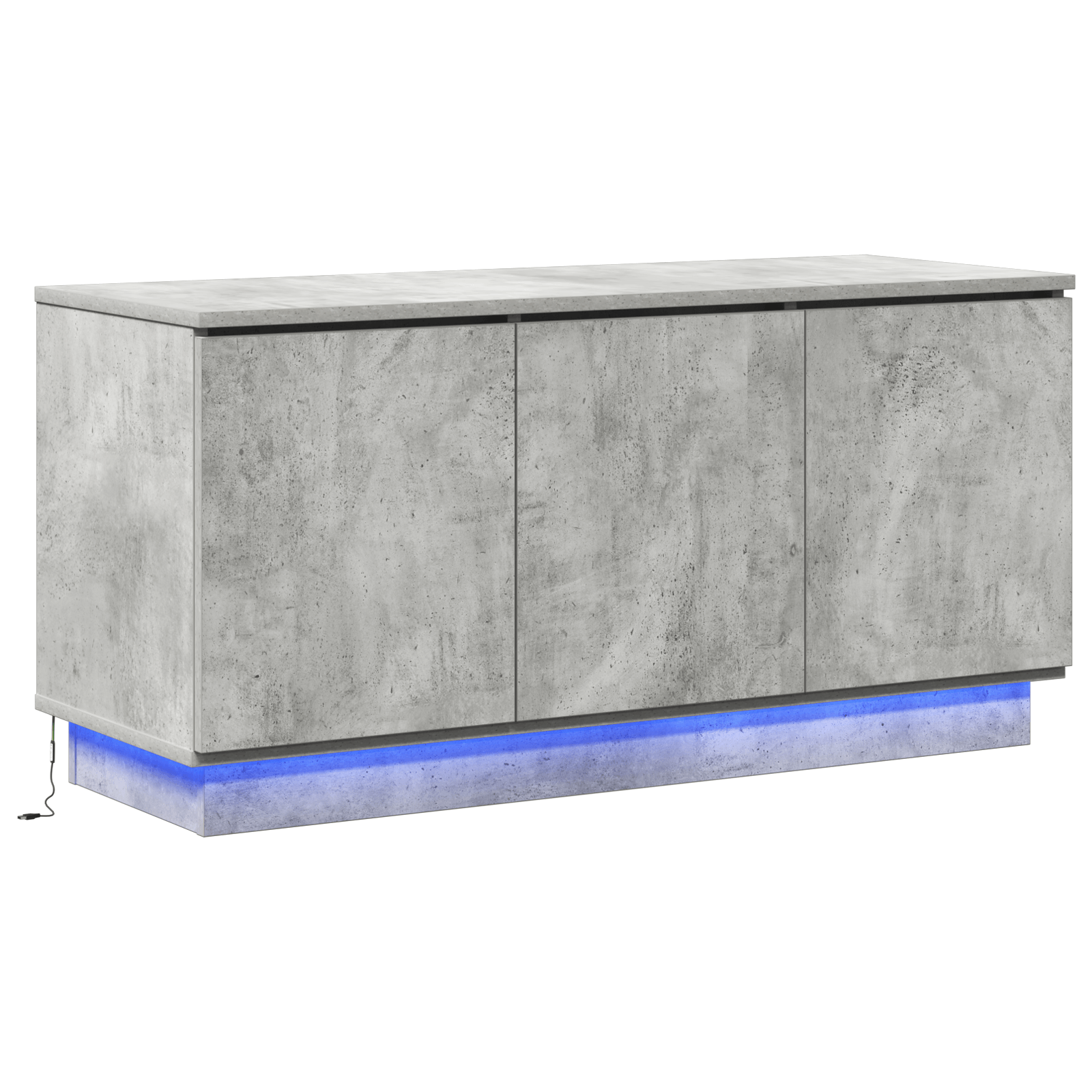 Dulap TV Gri Beton 100x38x49 cm Lemn ingineresc — imaginea 2