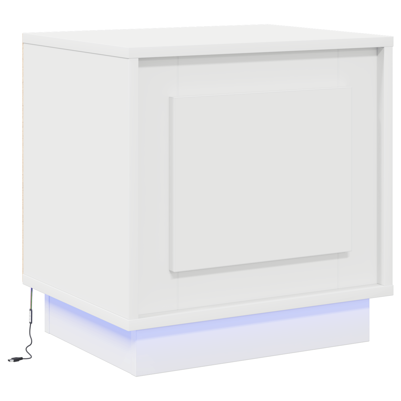 noptiera cu LED-uri Albe 44x34,5x45 cm — imaginea 2