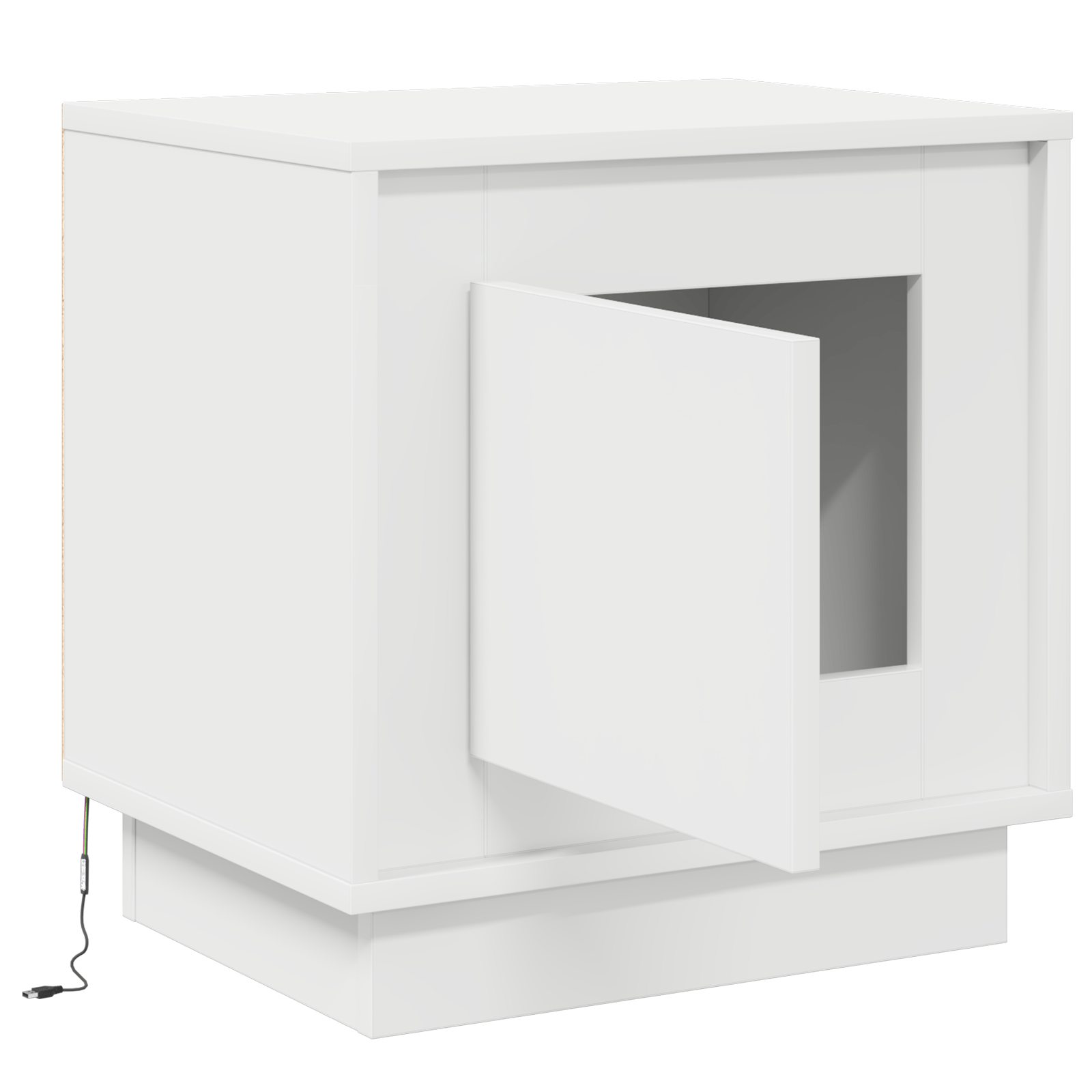 noptiera cu LED-uri Albe 44x34,5x45 cm — imaginea 5