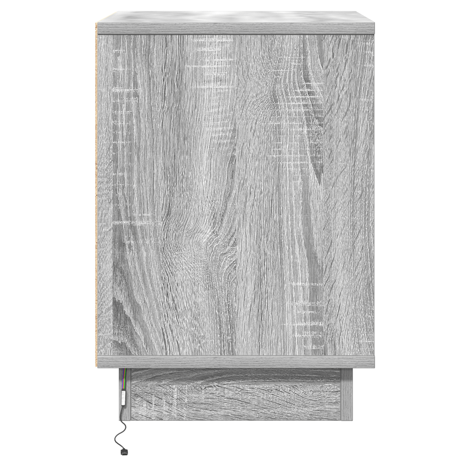 Cabinet de noptiera cu lumini LED Gri Sonoma 39x34,5x50 cm — imaginea 7