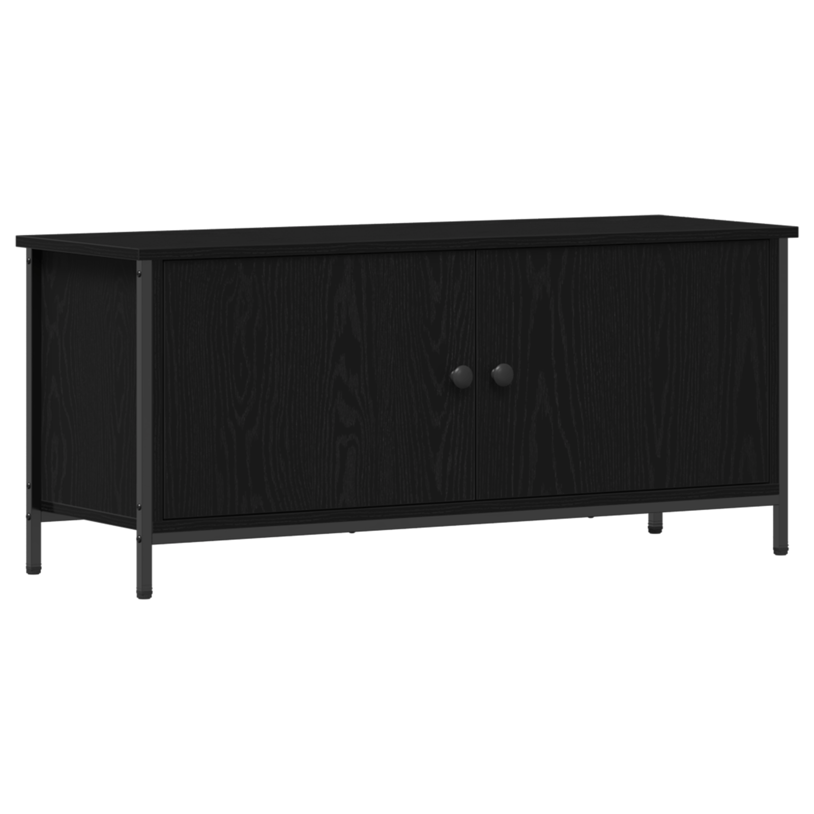 Suport TV din stejar negru Stejar negru Placa aglomerata, Metal — imaginea 2
