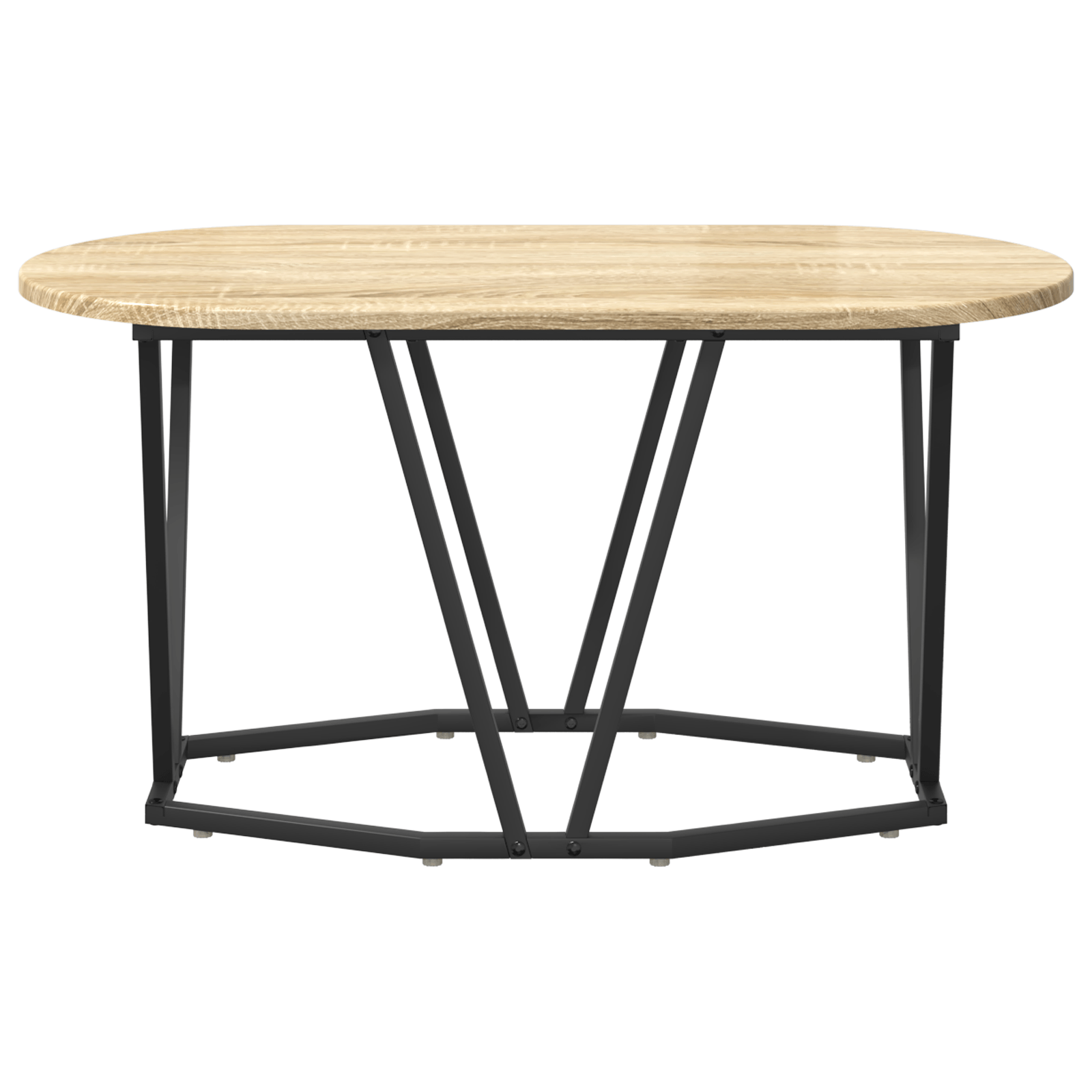 Masa de cafea din stejar Sonoma, 80x40x40,5 cm, din lemn compozit si metal — imaginea 4