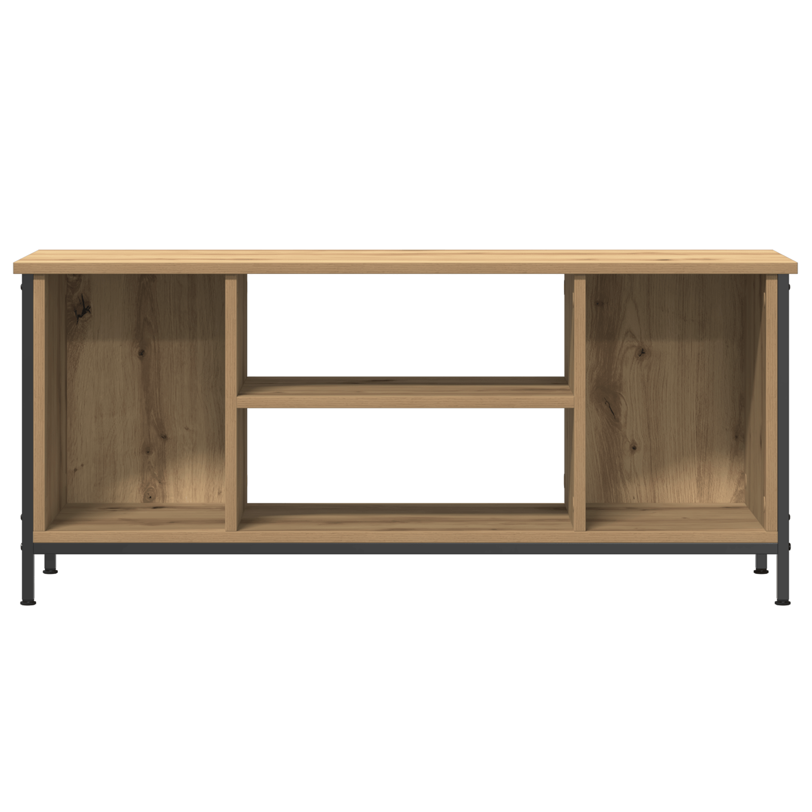 Suport TV Stejar artizanal Lemn stratificat, metal 102 x 35 x 45 cm — imaginea 5