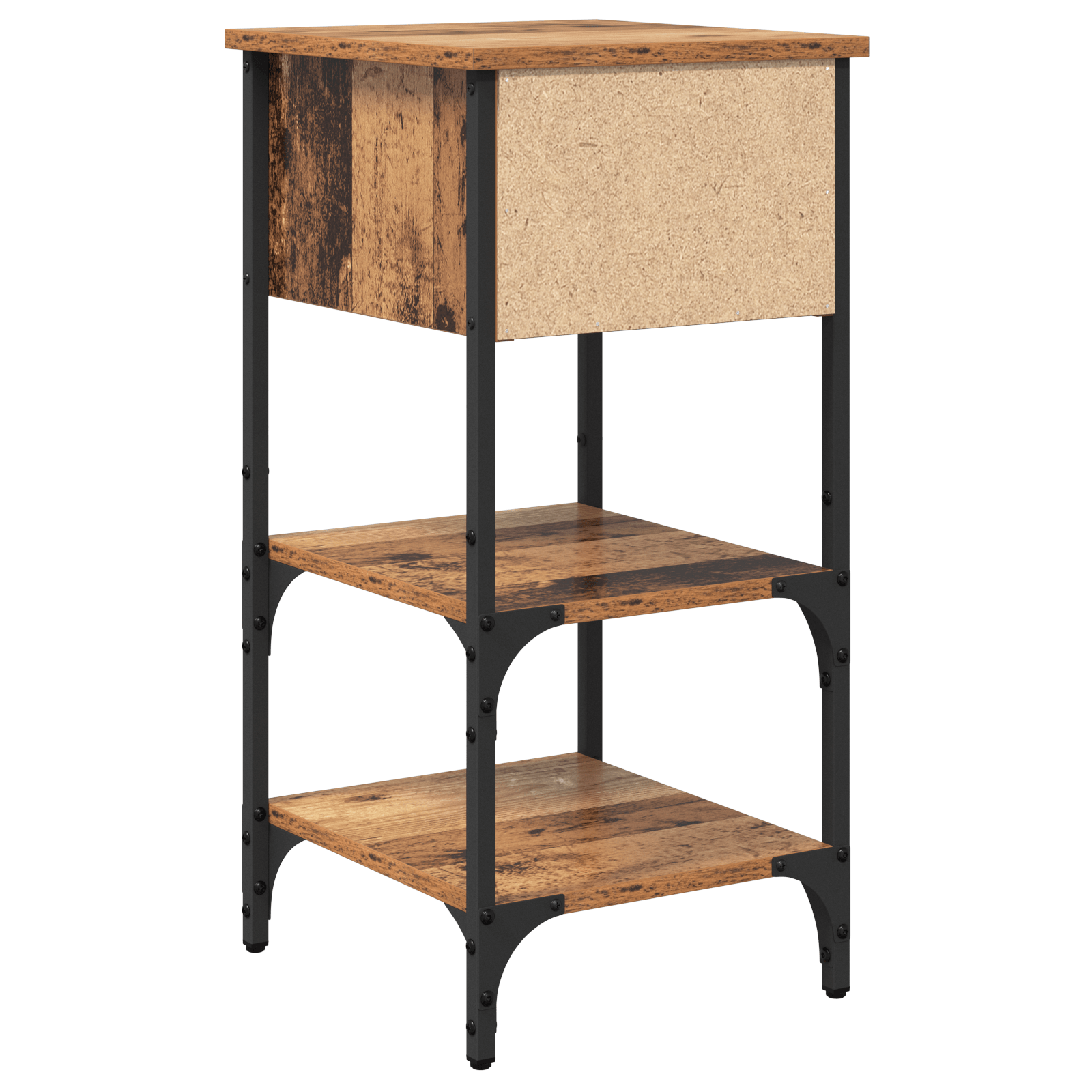 Noptiere 2 buc Lemn Vechi 34x36x70 cm Lemn Ingineresc — imaginea 9