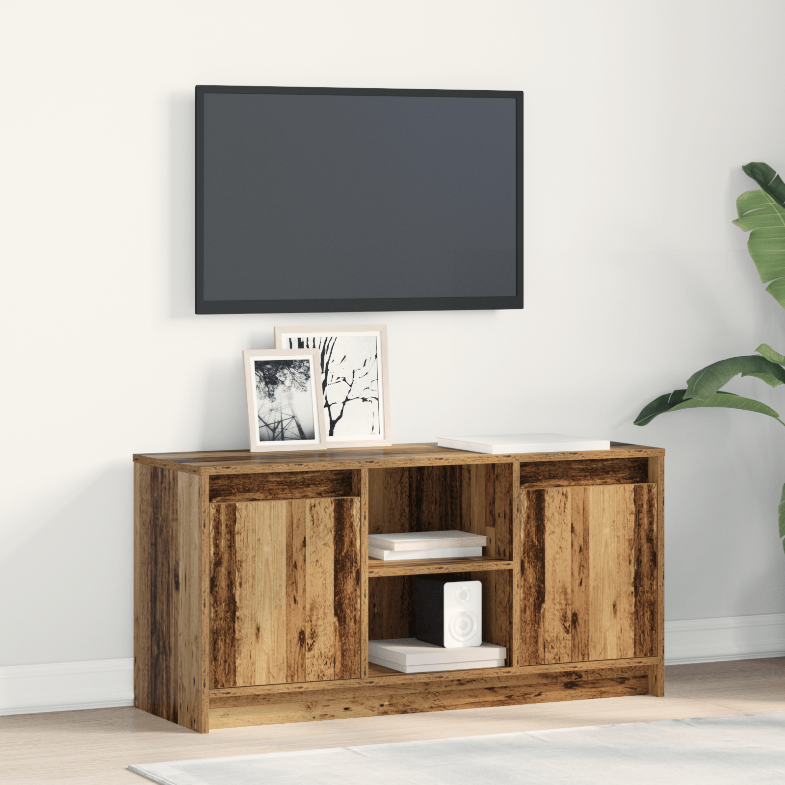 Centru de Divertisment Lemn vechi Lemn prelucrat 100 x 34.5 x 50 cm