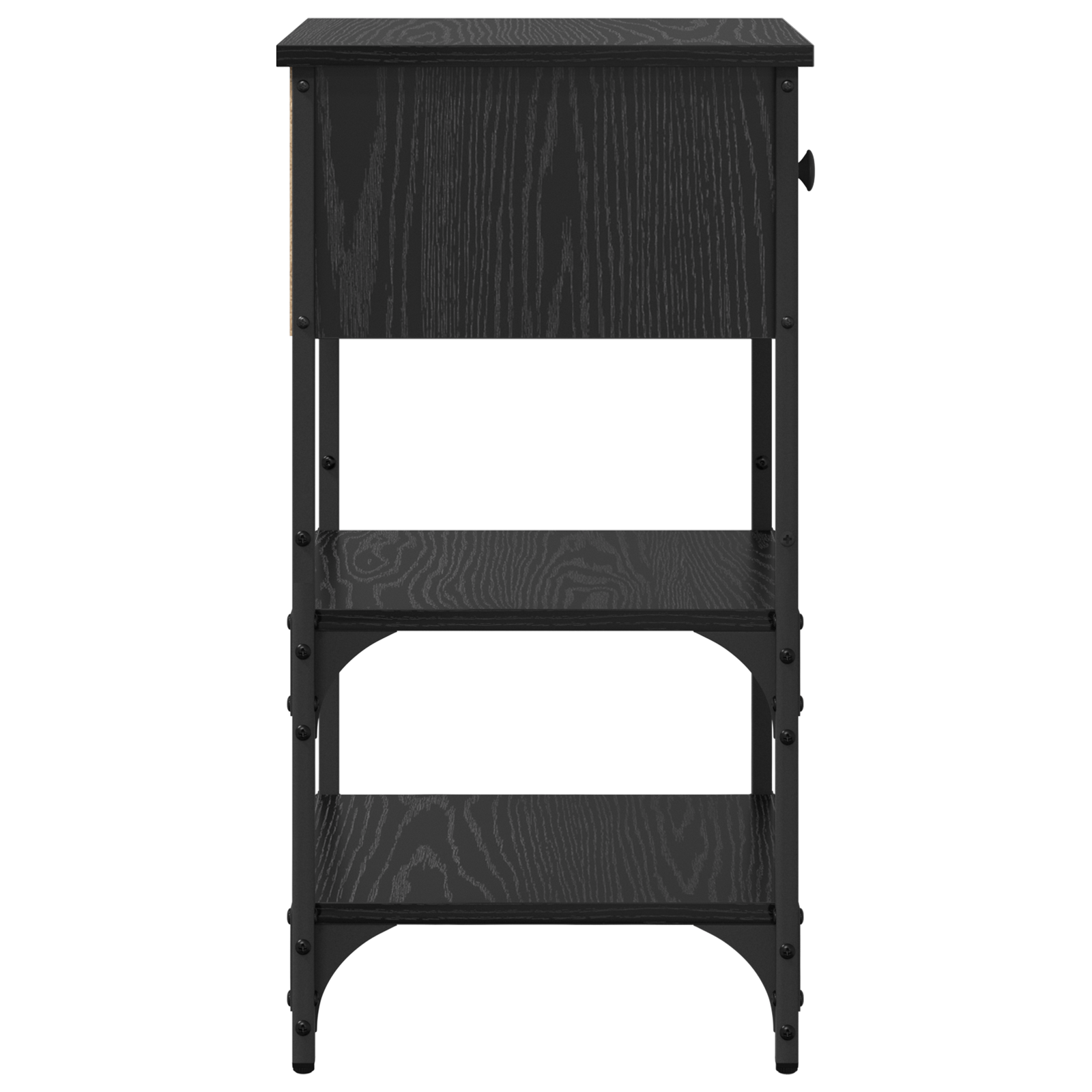 Noptiera Stejar Negru 34x36x70 cm Lemn Prelucrat — imaginea 7