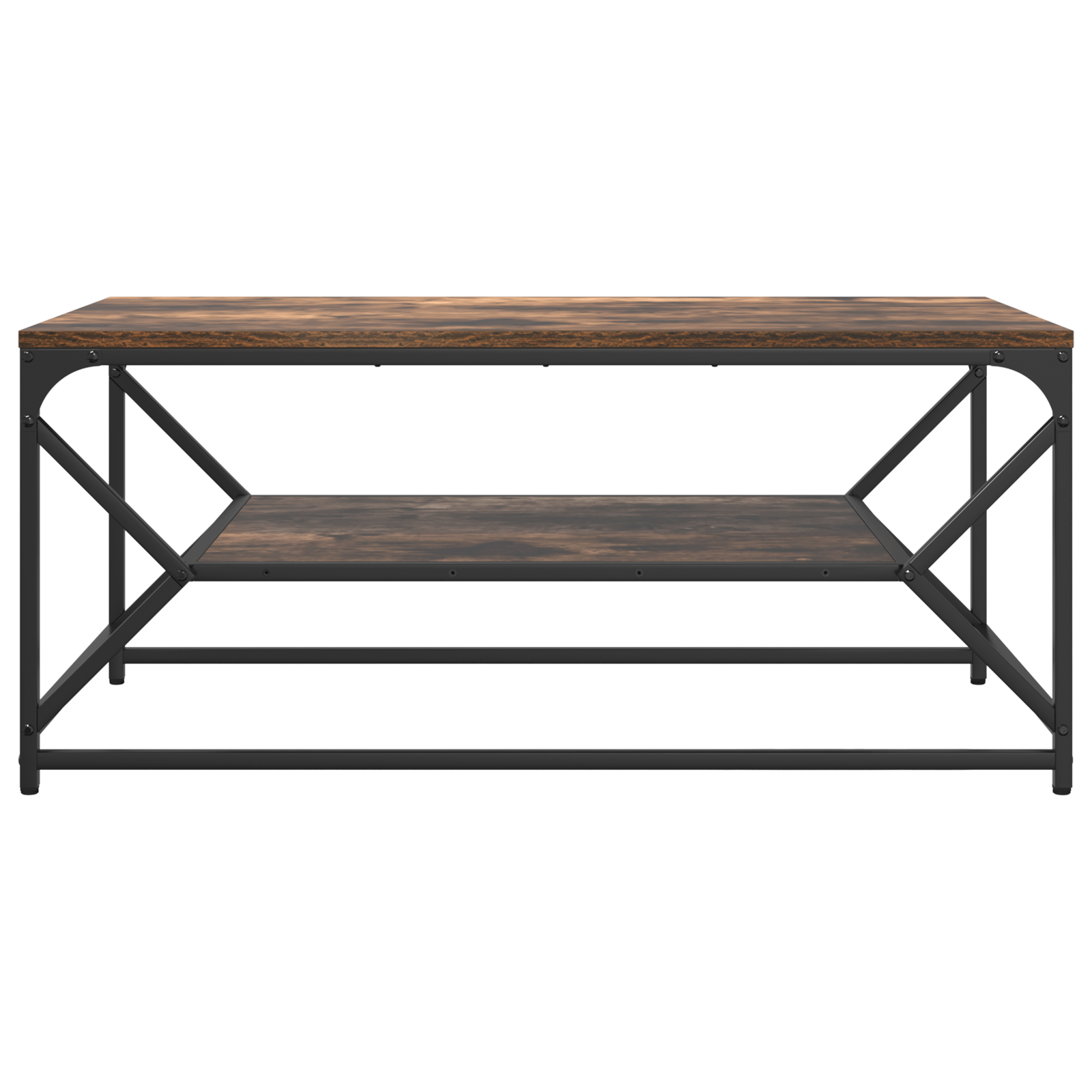 Masa de cafea cu raft stejar fumuriu 90x50x40 cm lemn prelucrat — imaginea 5
