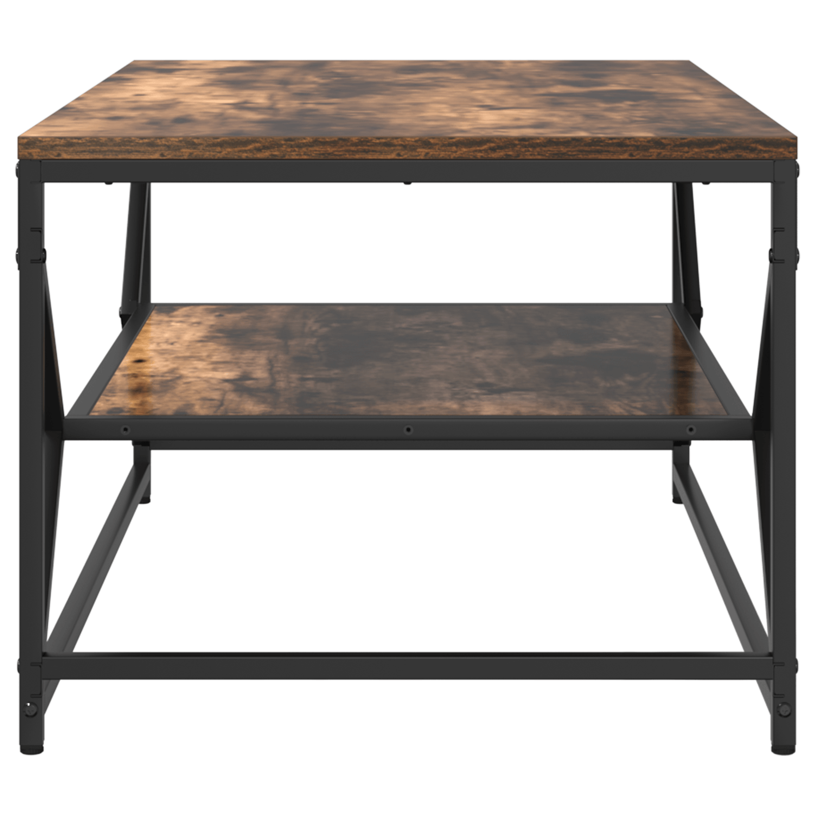 Masa de cafea cu raft stejar fumuriu 90x50x40 cm lemn prelucrat — imaginea 6
