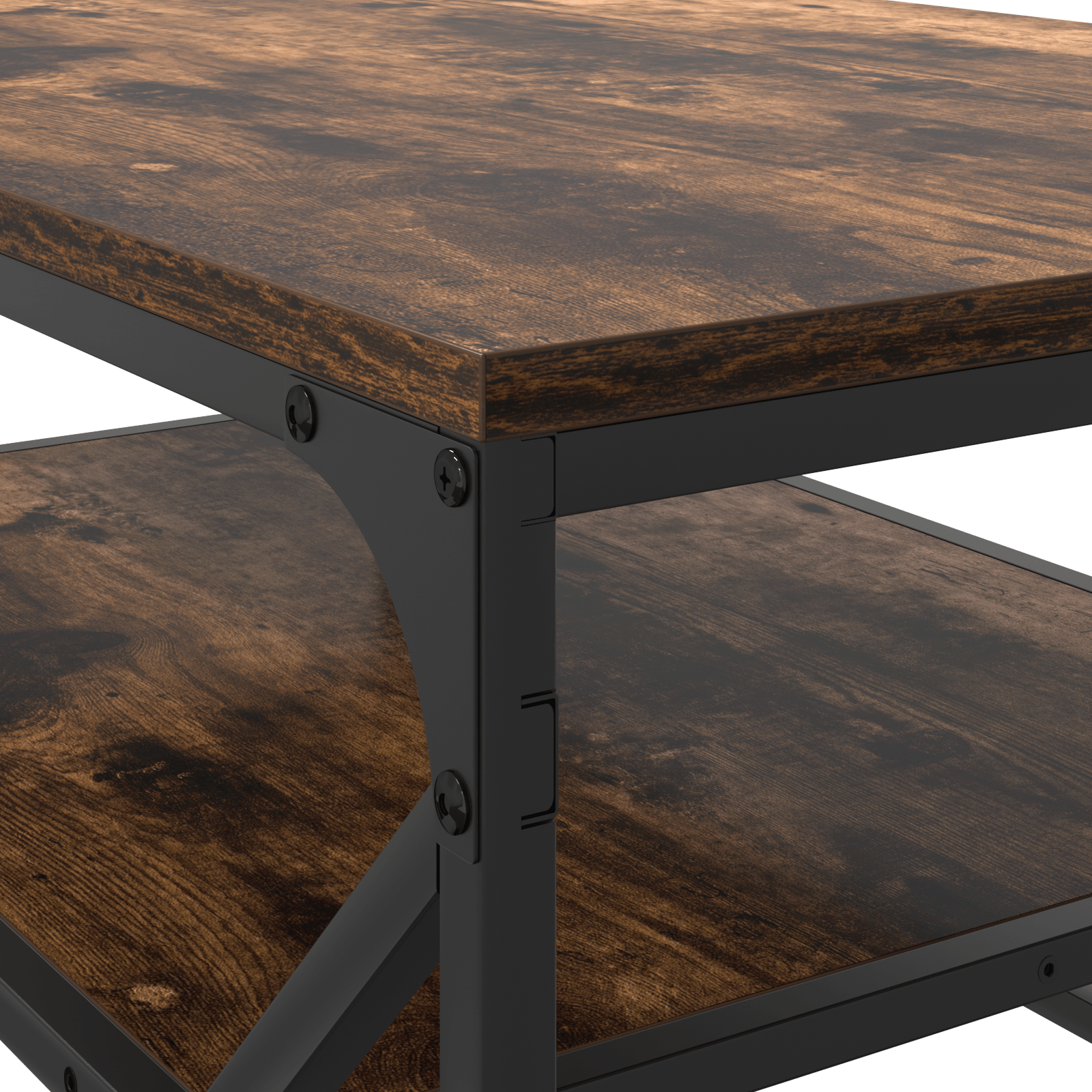 Masa de cafea cu raft stejar fumuriu 90x50x40 cm lemn prelucrat — imaginea 8