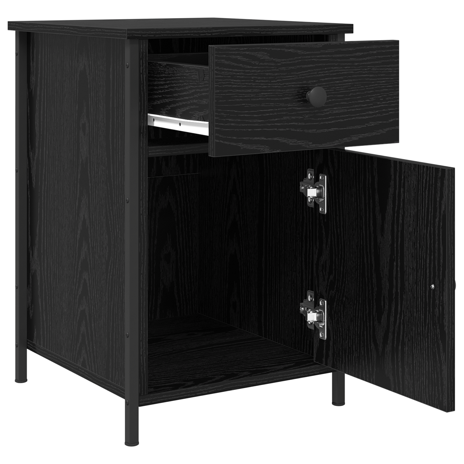 Noptiere 2 pcs Stejar Negru 40x42x60 cm Lemn prelucrat — imaginea 6