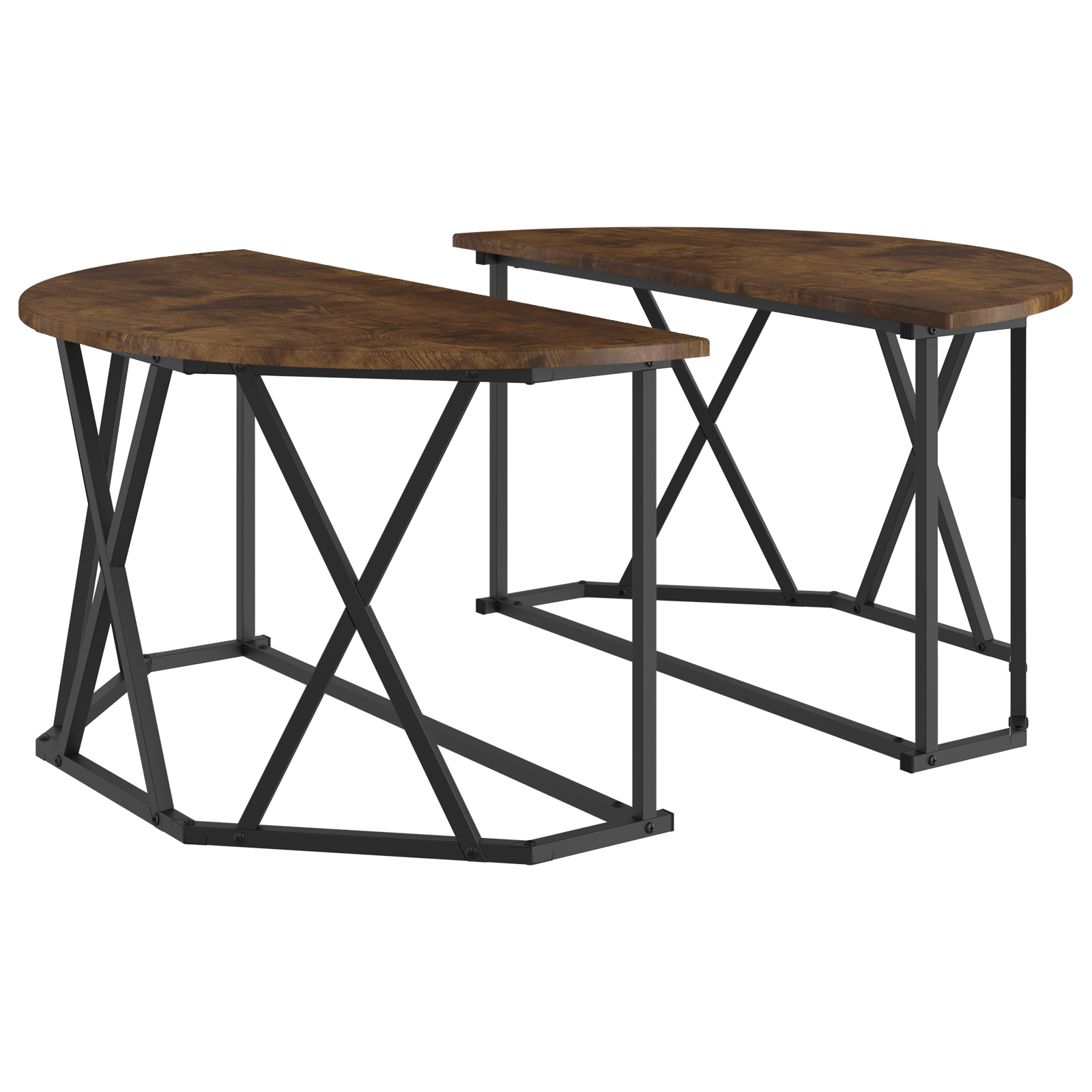 Masa de cafea din stejar fumuriu, 80x80x42 cm, lemn stratificat — imaginea 2