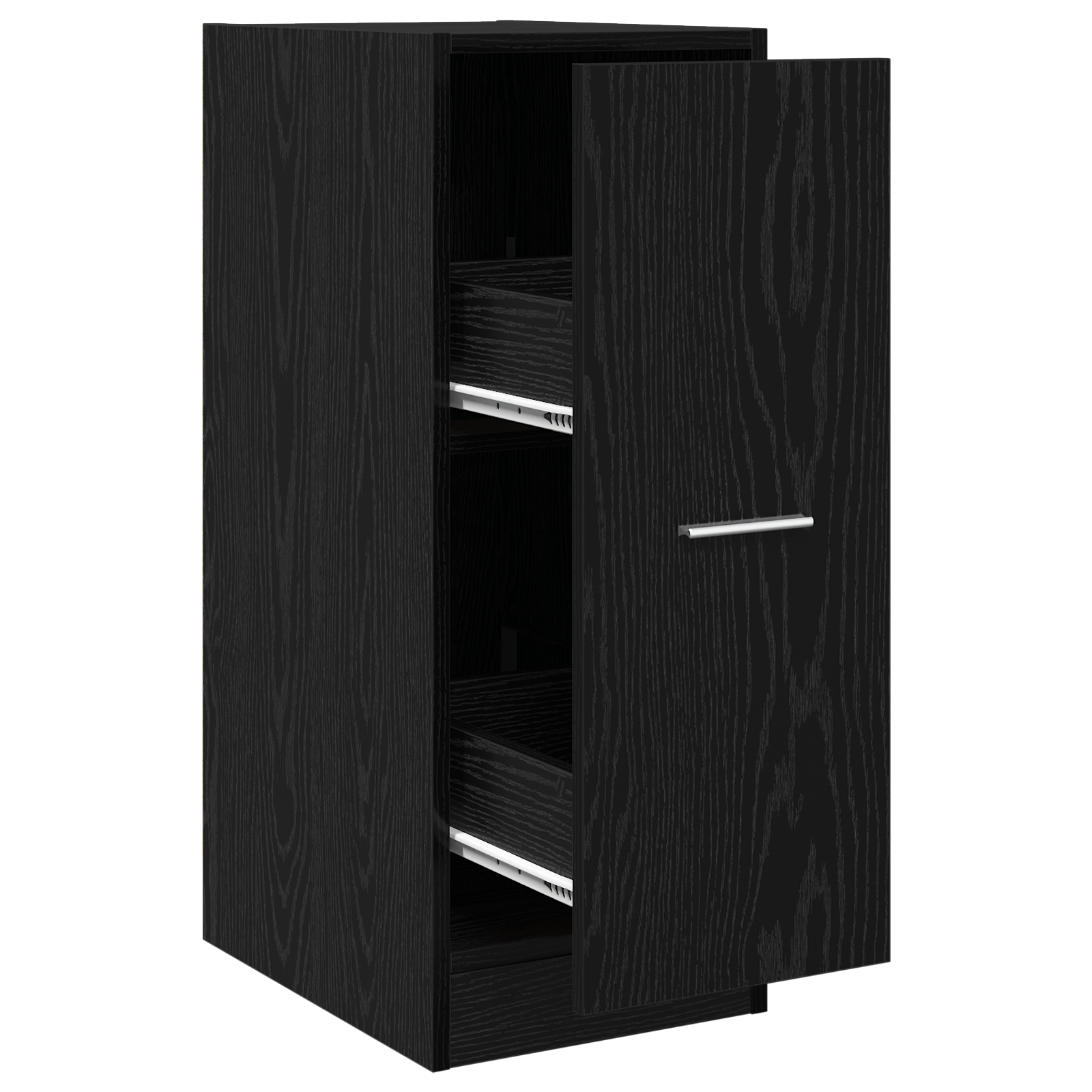 Cabinet de Apoteca Stejar Negru 30x41x77,5 cm Lemn Prelucrat — imaginea 2