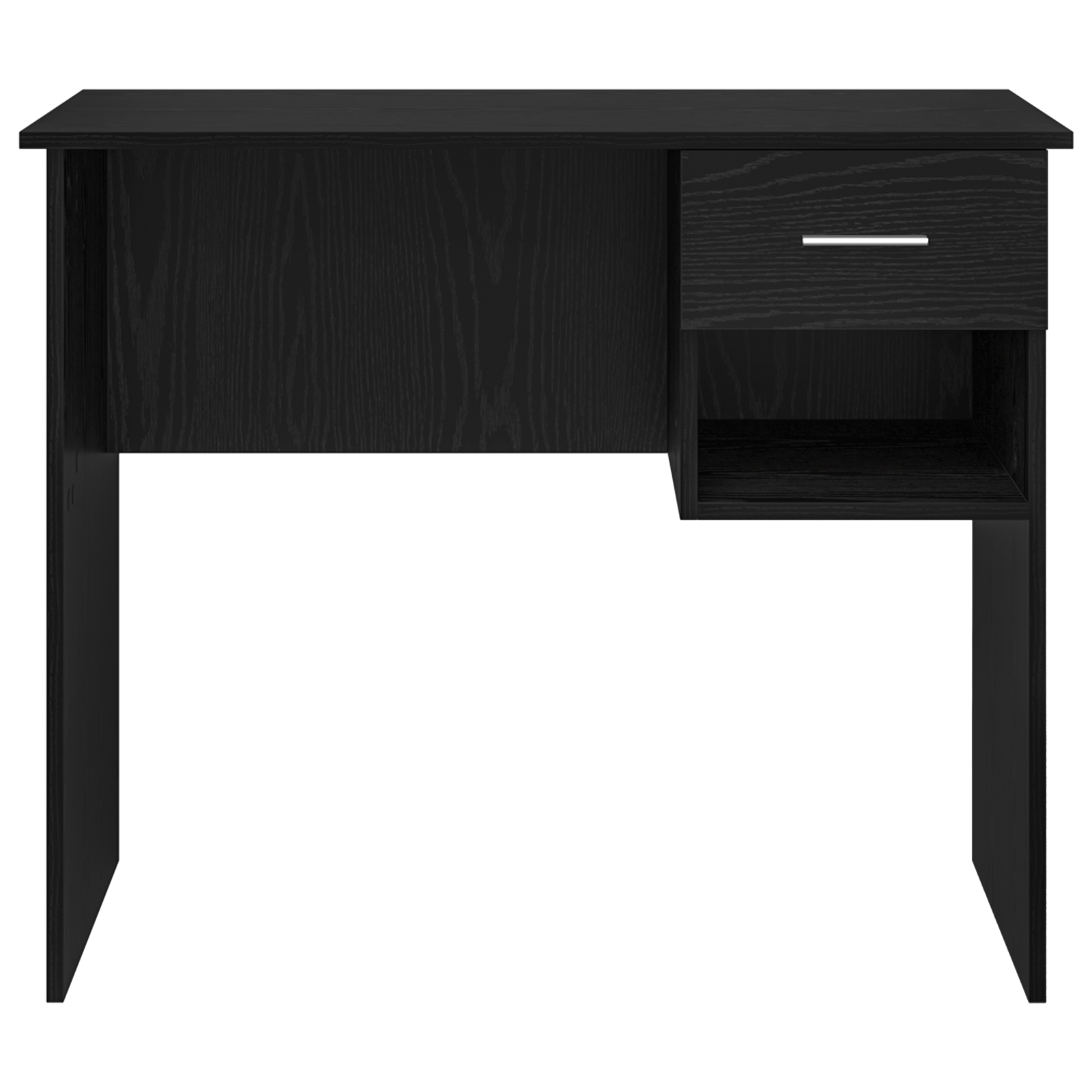 birou cu depozitare stejar negru 90x49.5x75 cm lemn ingineresc — imaginea 5