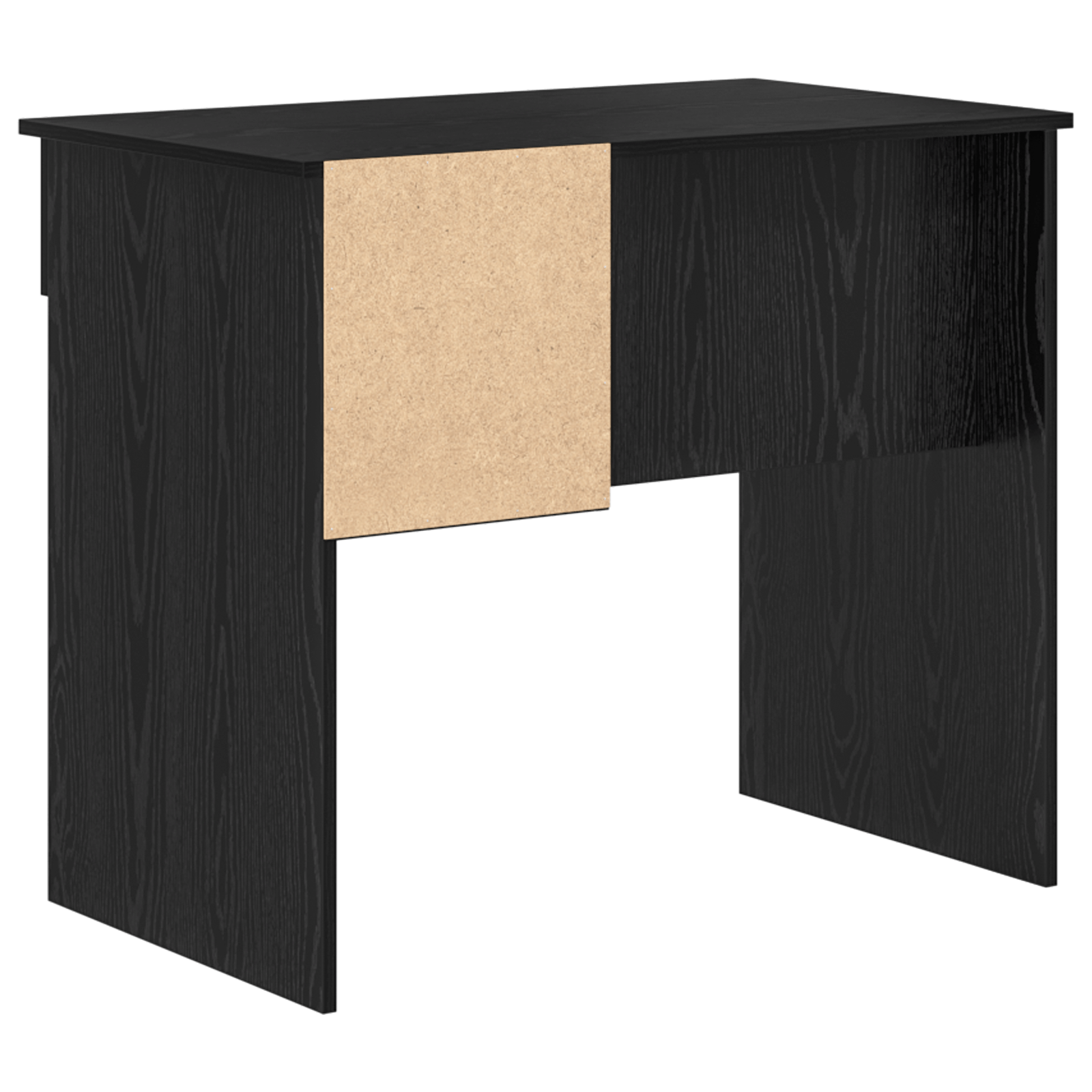 birou cu depozitare stejar negru 90x49.5x75 cm lemn ingineresc — imaginea 7