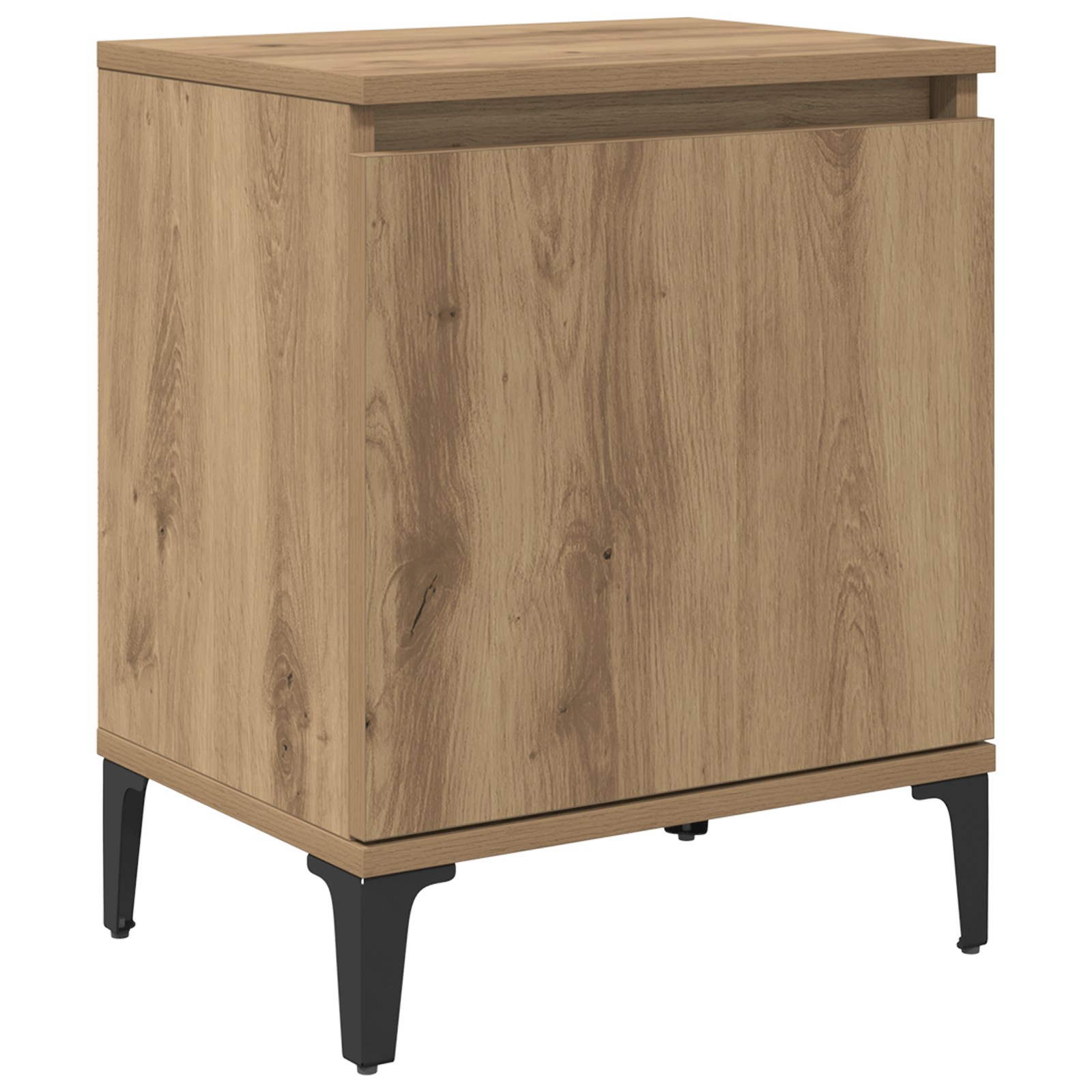 Noptiera din stejar Stejar Artisan Lemn prelucrat, Metal — imaginea 2