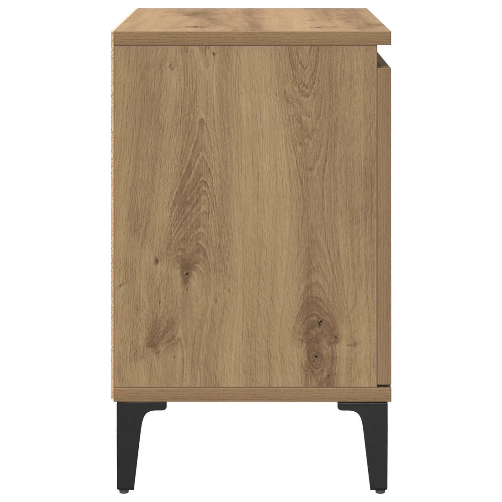 Noptiera din stejar Stejar Artisan Lemn prelucrat, Metal — imaginea 7