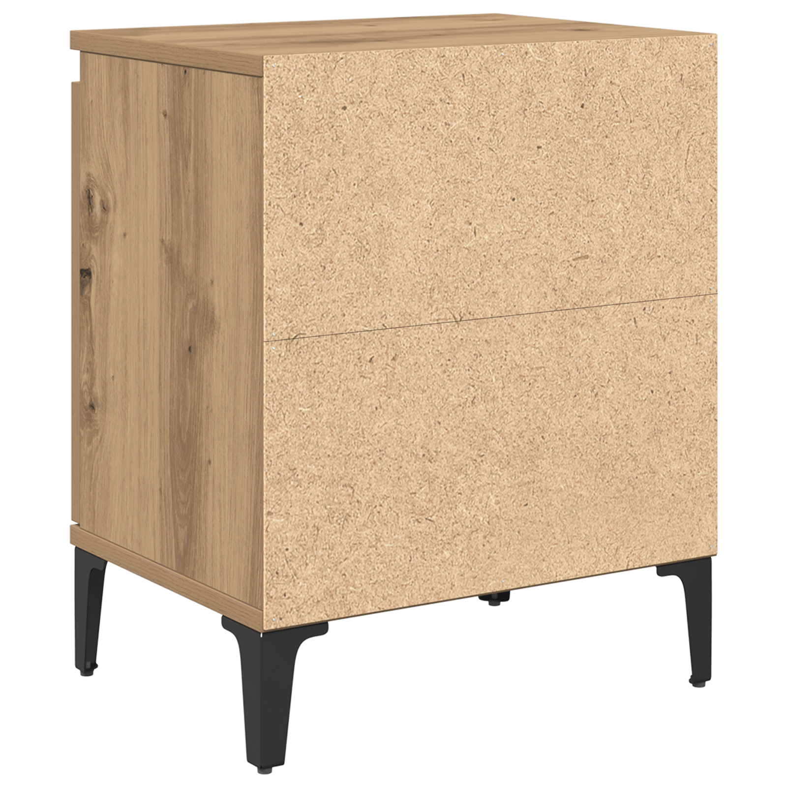 Noptiera din stejar Stejar Artisan Lemn prelucrat, Metal — imaginea 8