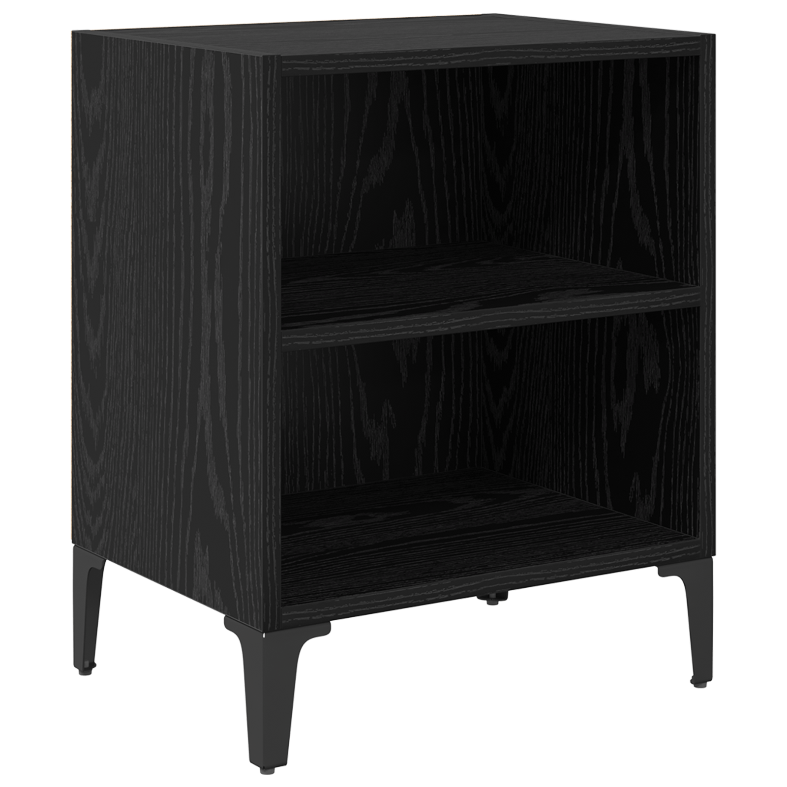 Noptiera Stejar negru 40x30x50 cm Lemn ingineresc — imaginea 2